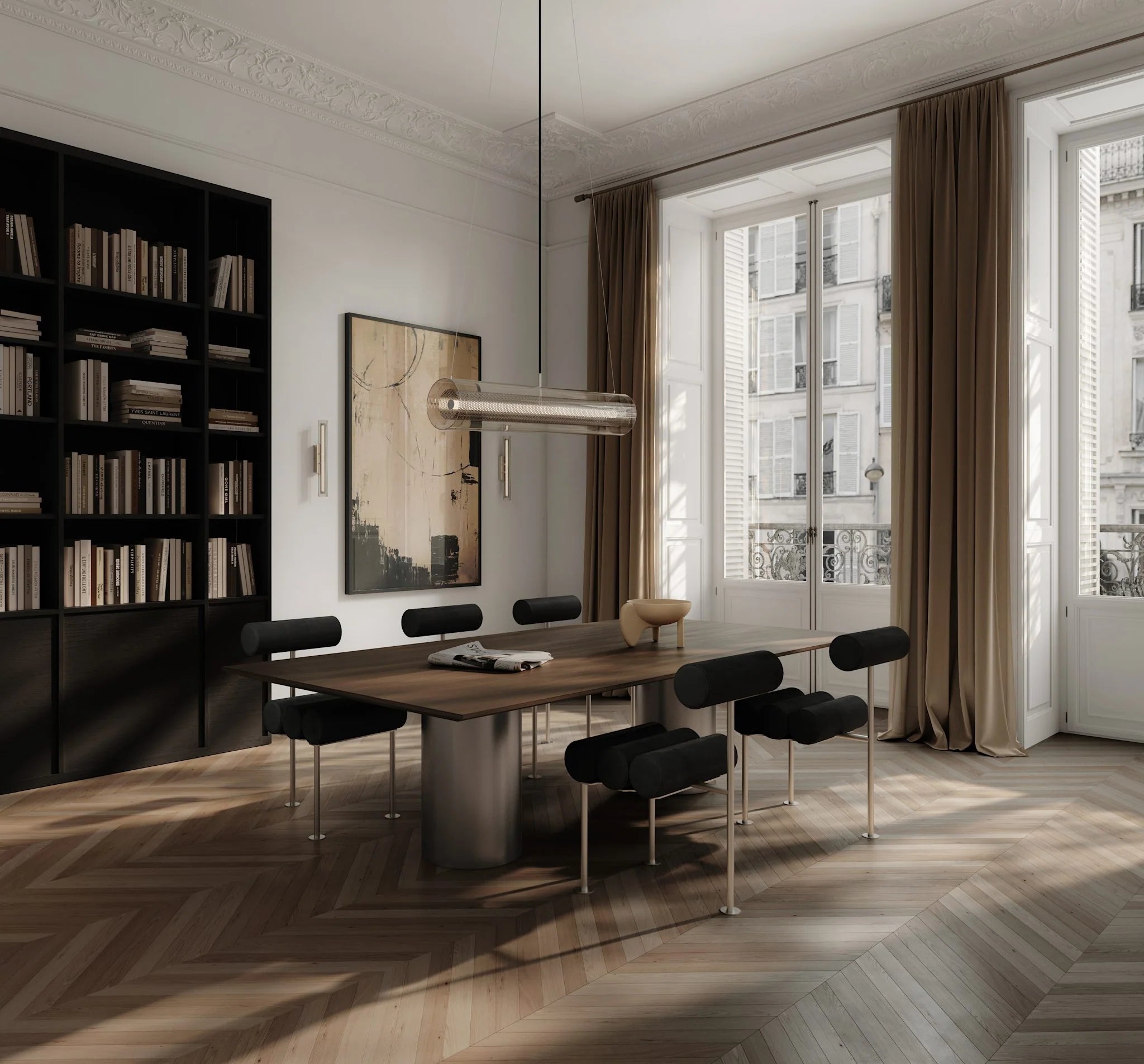 101 Copenhagen Frame Pendant lamp Fat - Chrome dining room