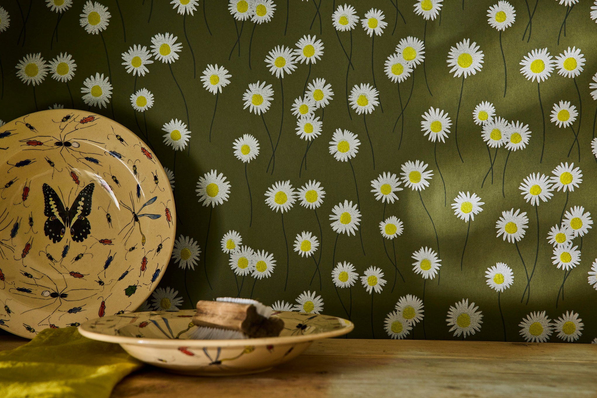 Little Greene behang Moon Daisies