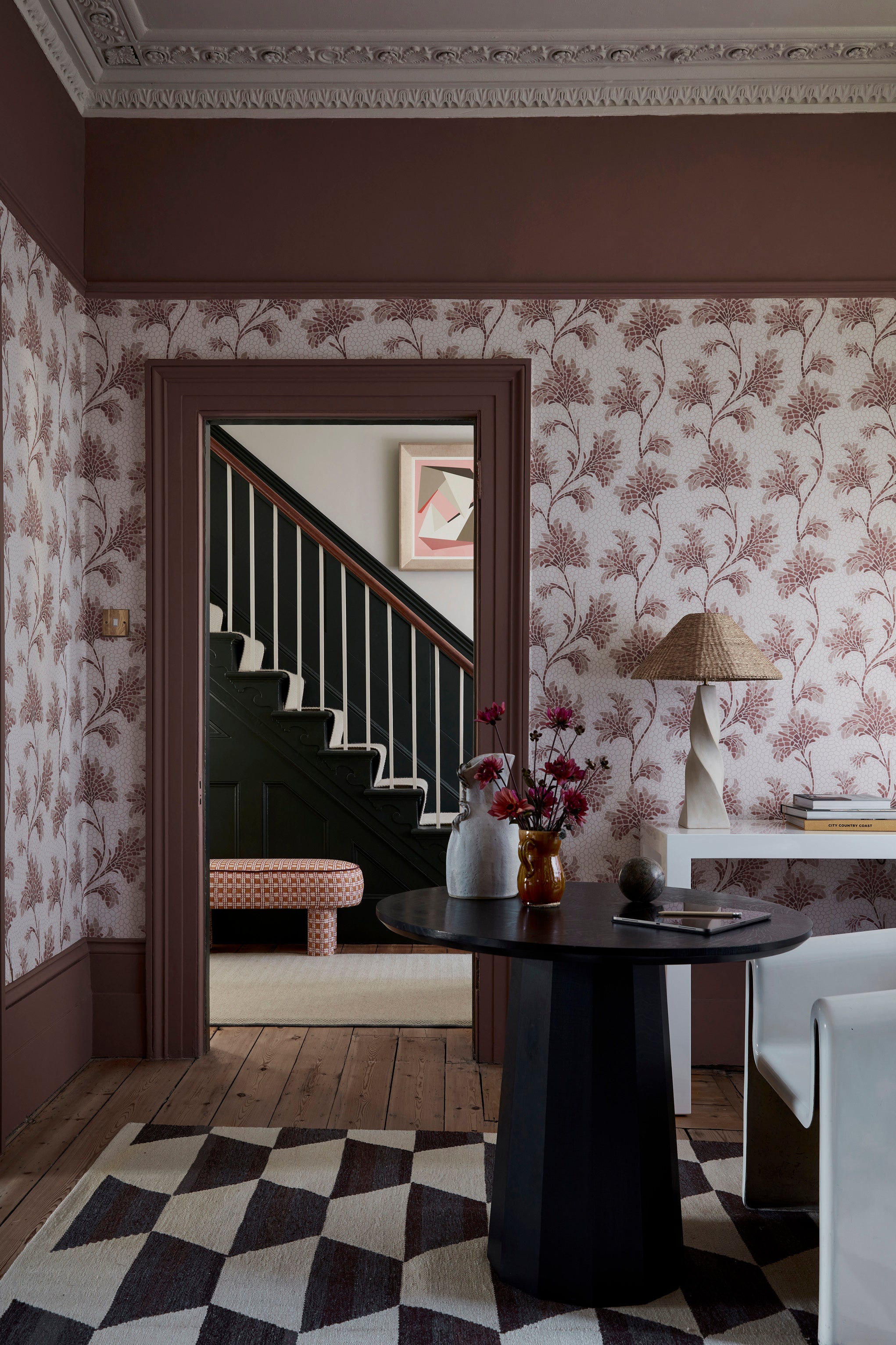 Little Greene Behang Mosaic Trail - Blush