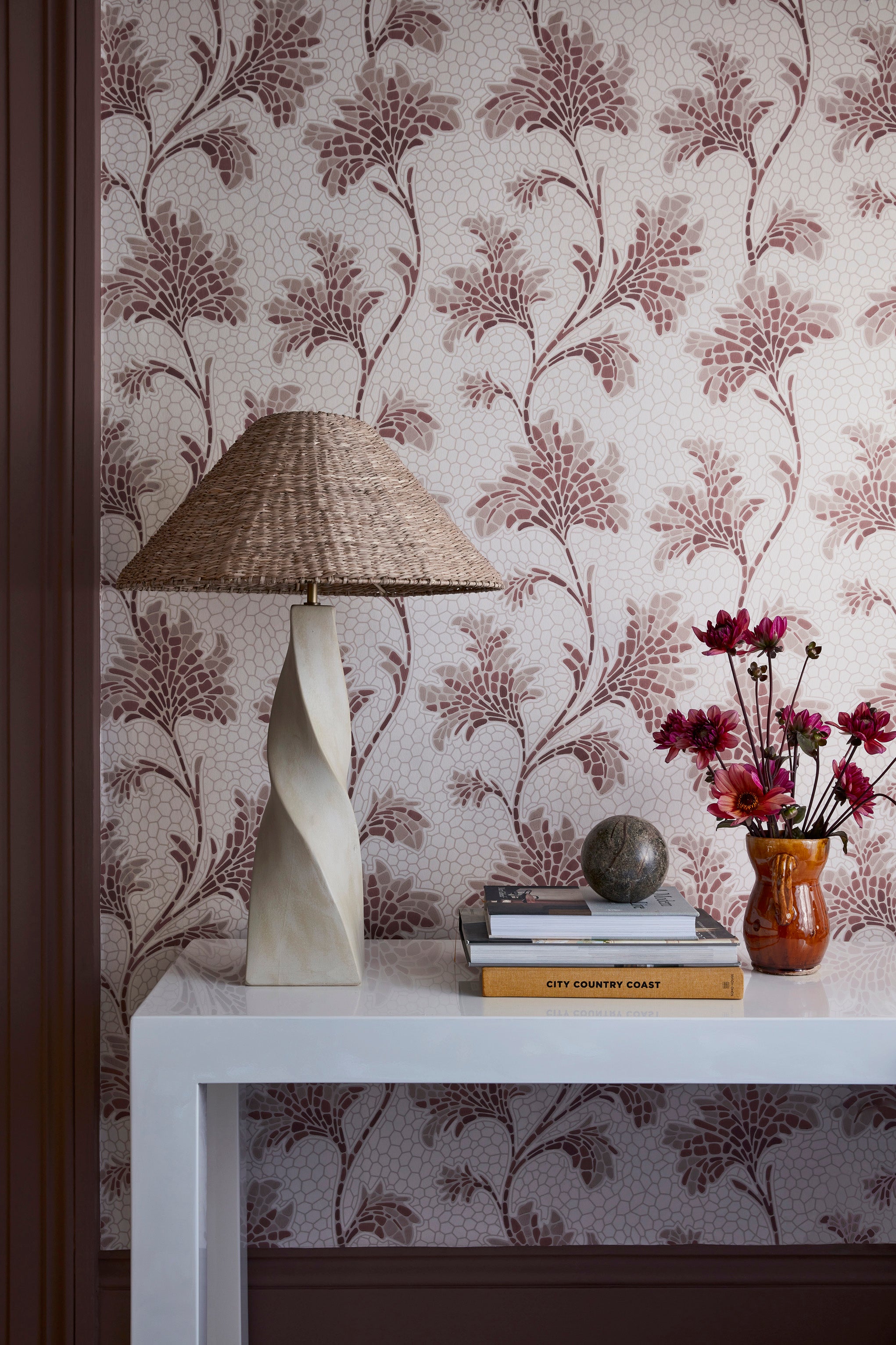 Little Greene Behang Mosaic Trail - Blush