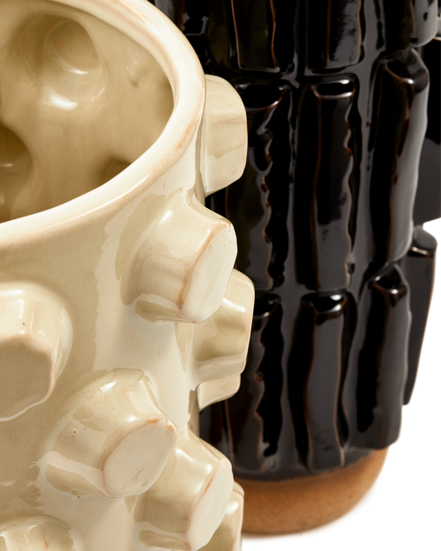 Pols Potten Structure vaas beige - M