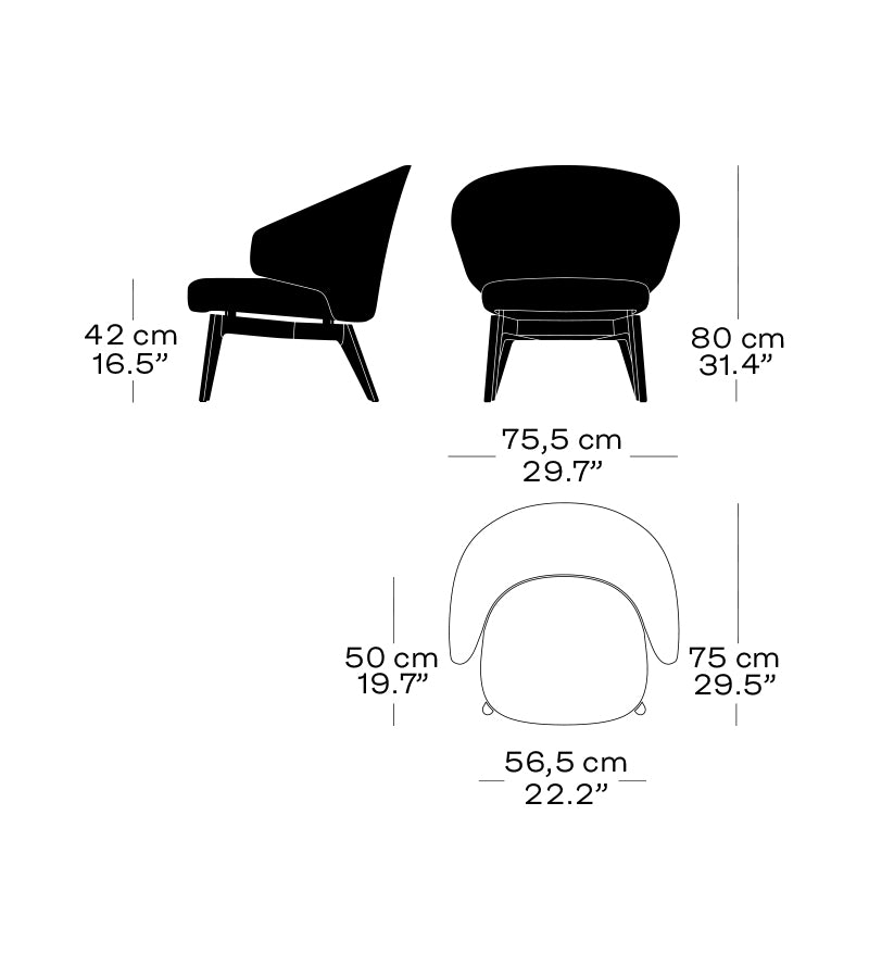 Fritz Hansen Let sheepskin fauteuil - Special edition