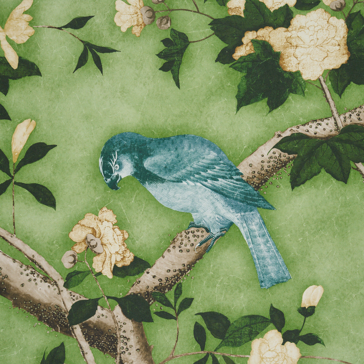 Schumacher Les Oiseaux Apple Green detail 2