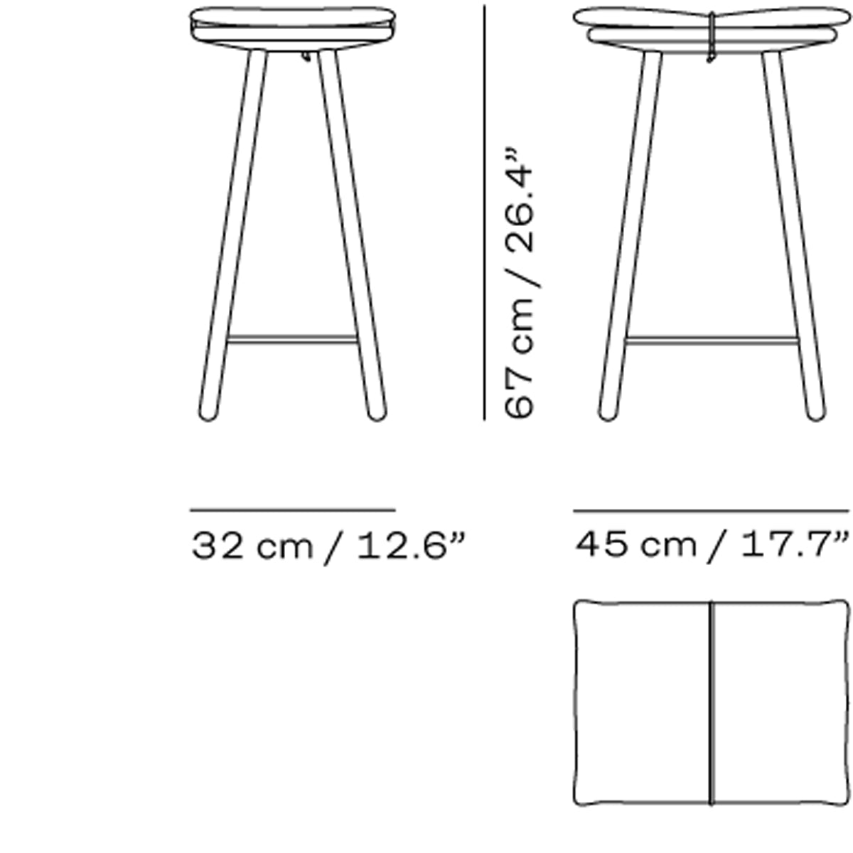 Skagerak by Fritz Hansen Georg bar stool