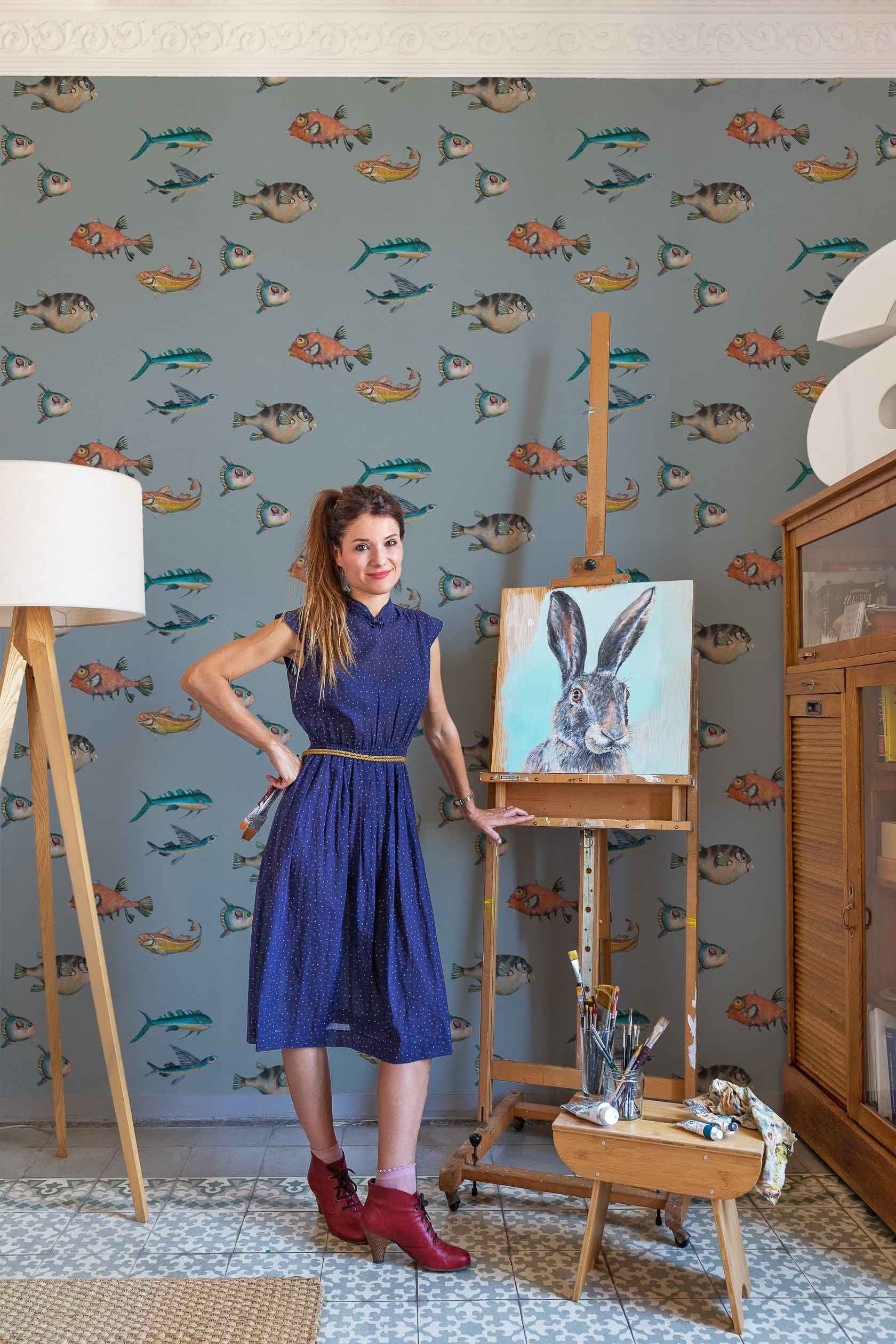 Coordonné behang Peces Santamans Porder 8000045