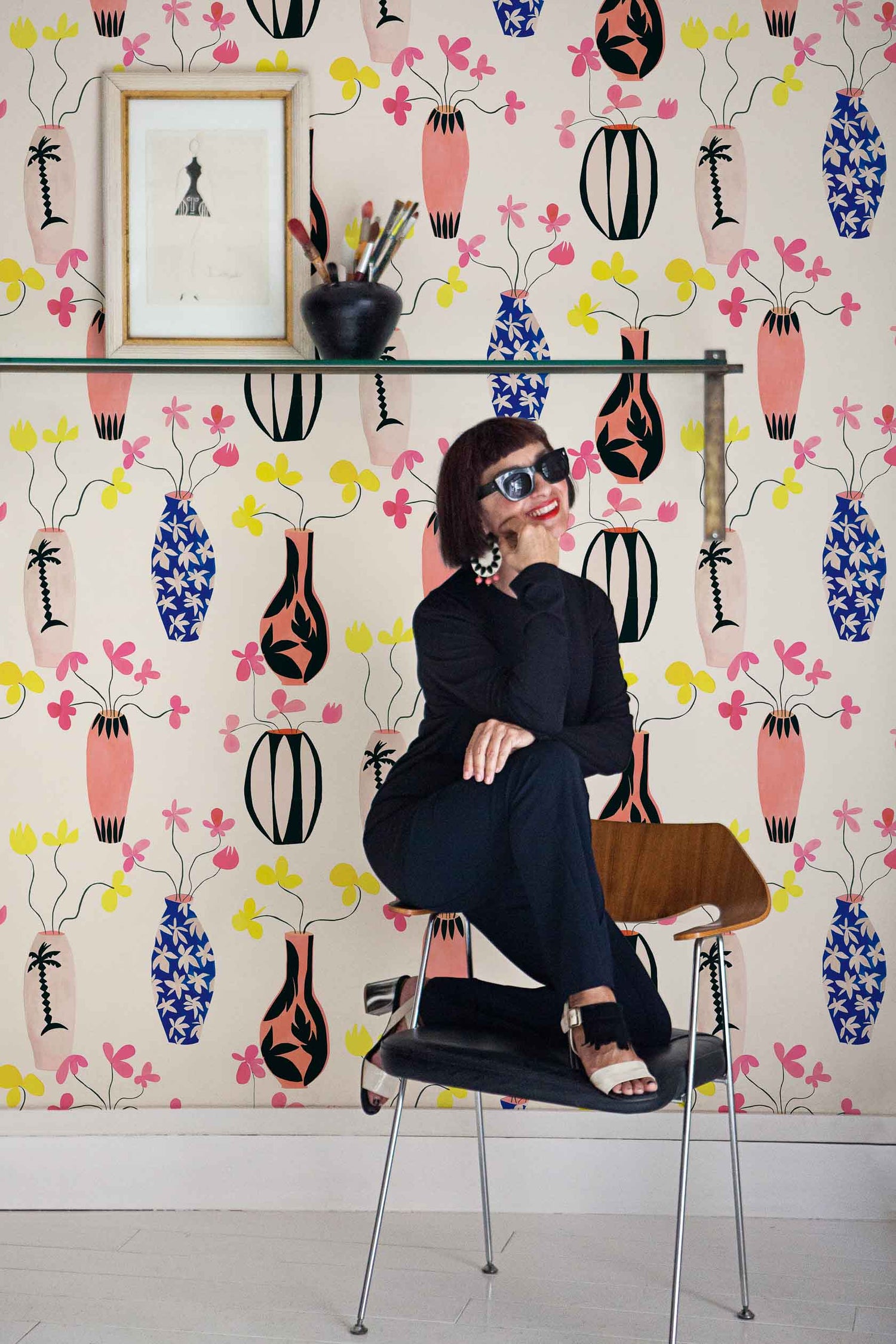 Coordonné behang Vase of Paradise Ivory 8000064