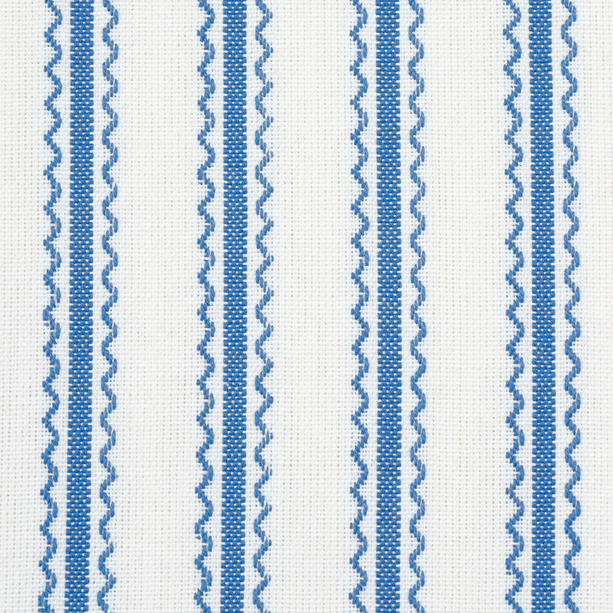 Schumacher Birdie Ticking Stripe Indigo detail