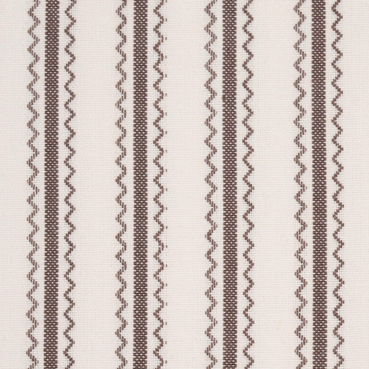 Schumacher Birdie Ticking Stripe Brown detail