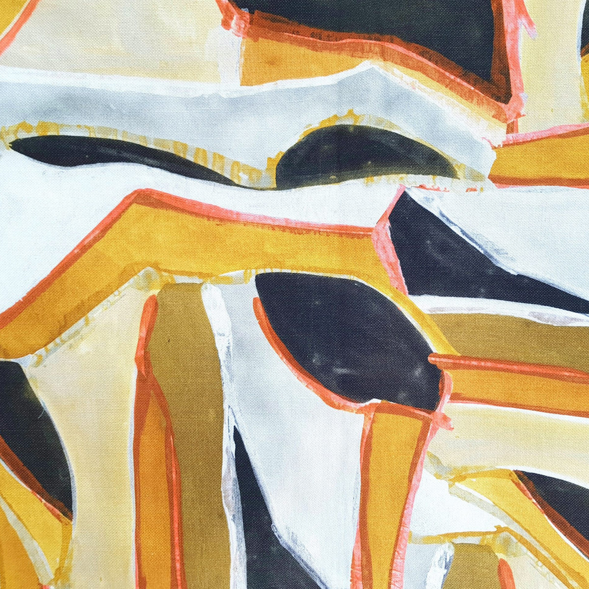 Karin Sajo stof Abstraction KS 145 - Ocre