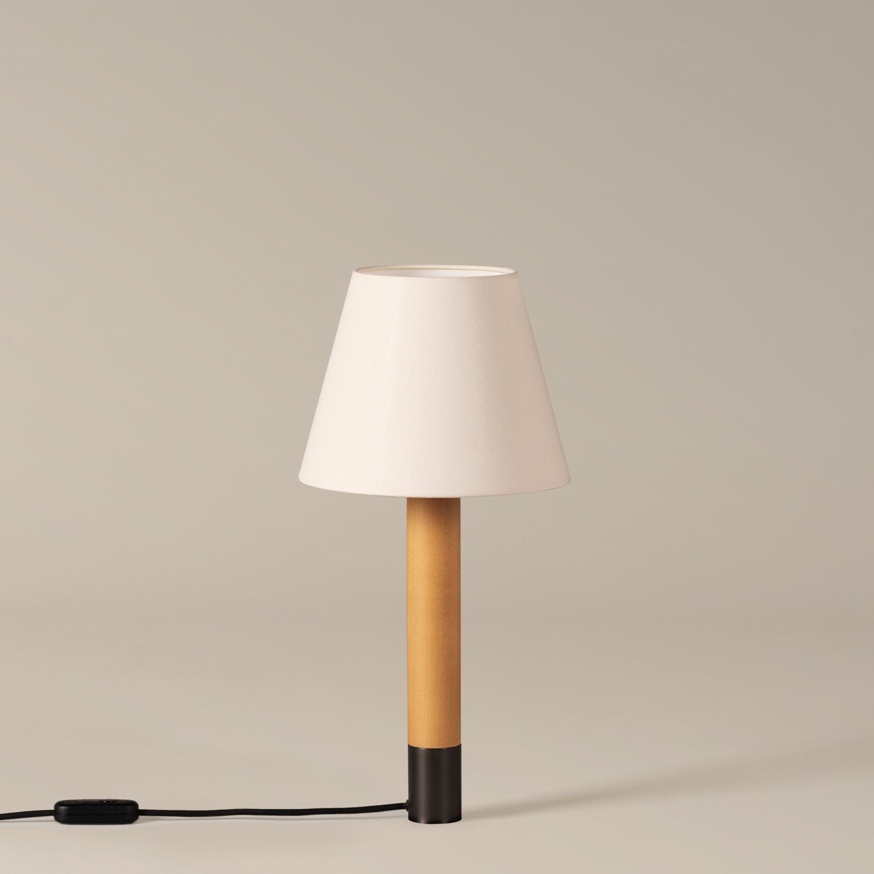 Santa & Cole Básica M1 tafellamp white linnen bronze