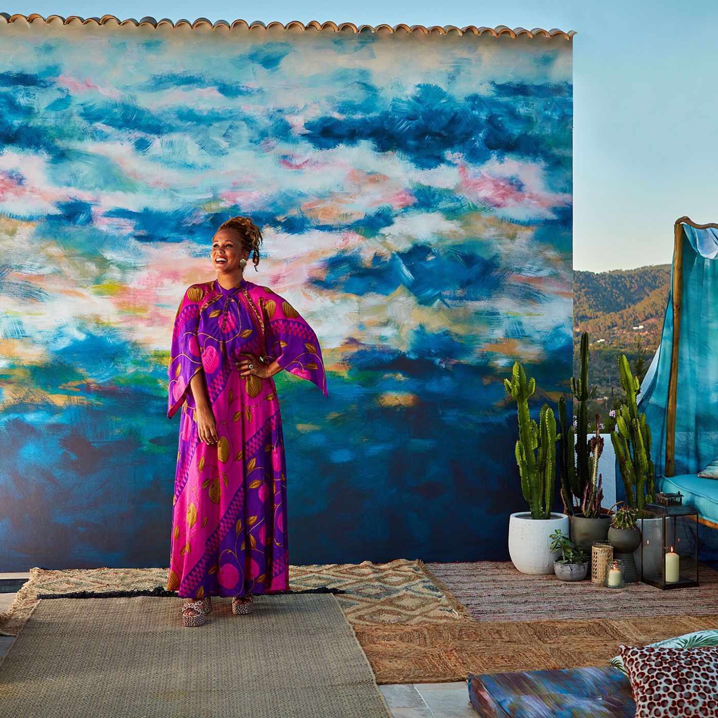 Clarke & Clarke paneelbehang Nairobi Sunset W0188/01