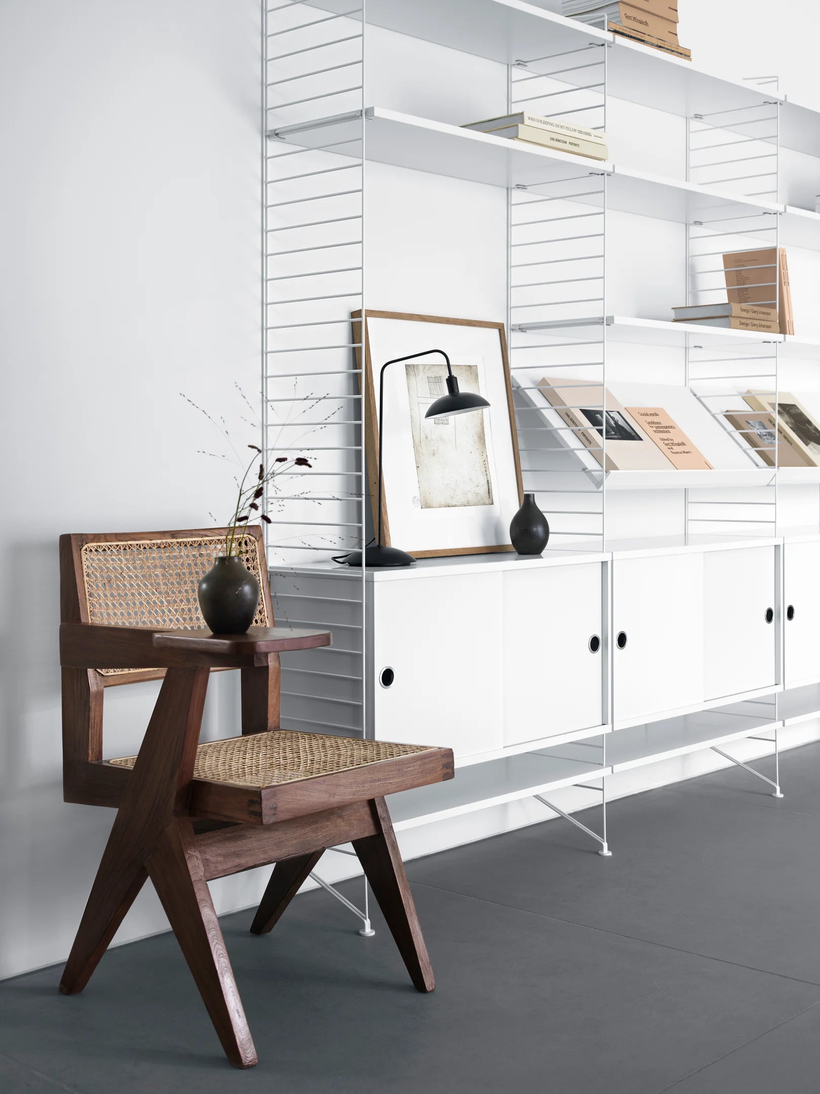 String Cabinet with sliding doors