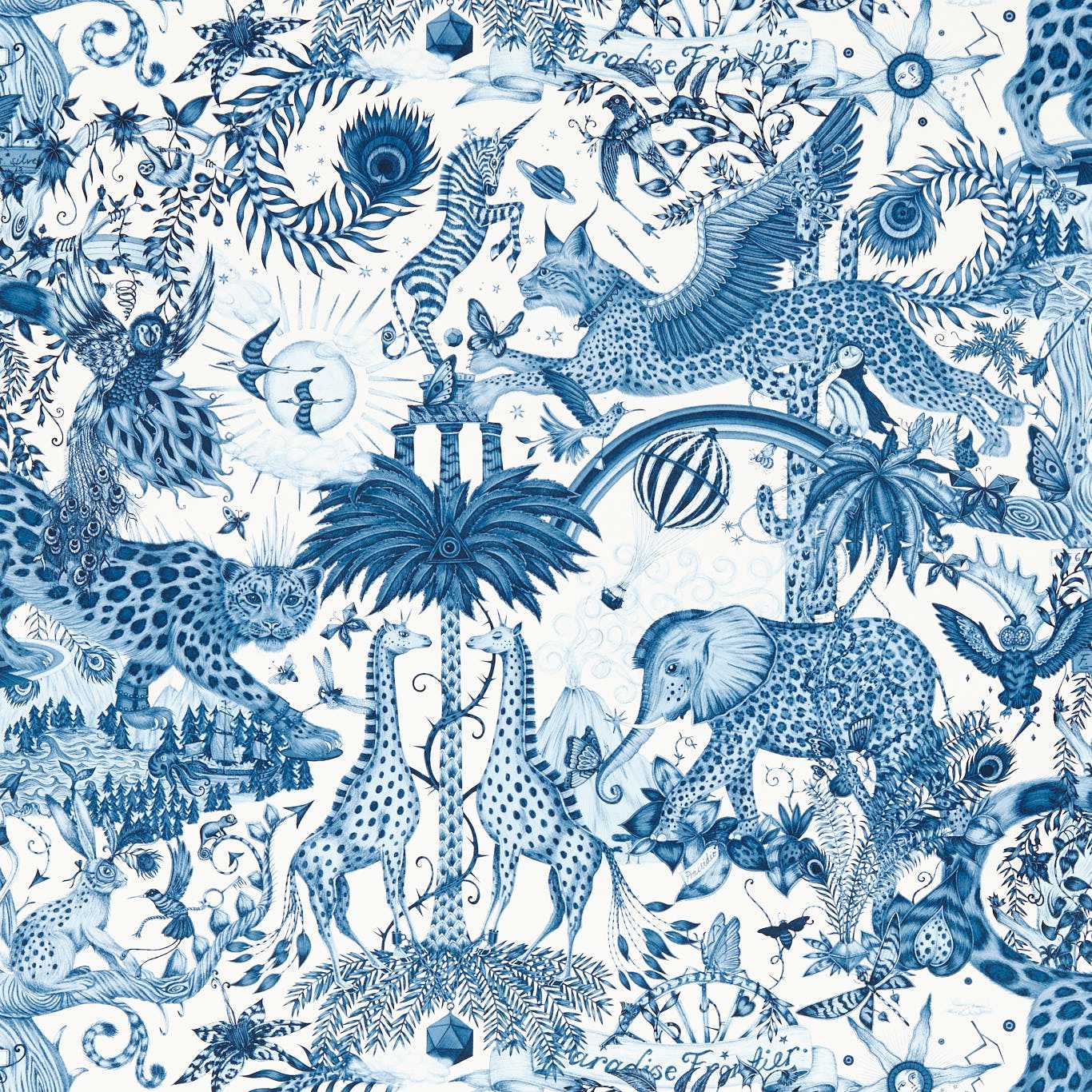 Clarke & Clarke behang Paradise lost Ink W0216/02