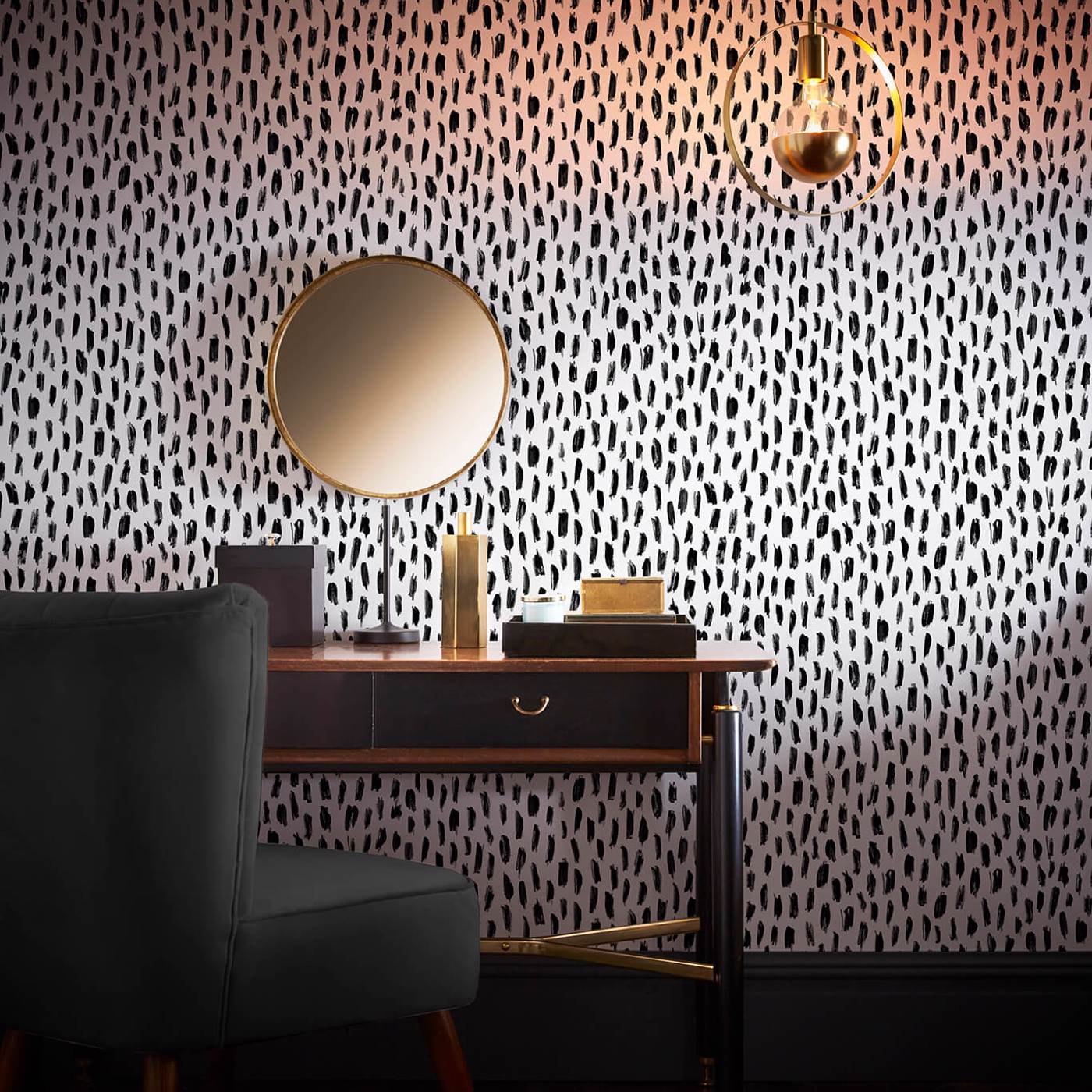 Clarke en Clarke behang Loxley Ivory Noir W0226/02 als sfeerafbeelding