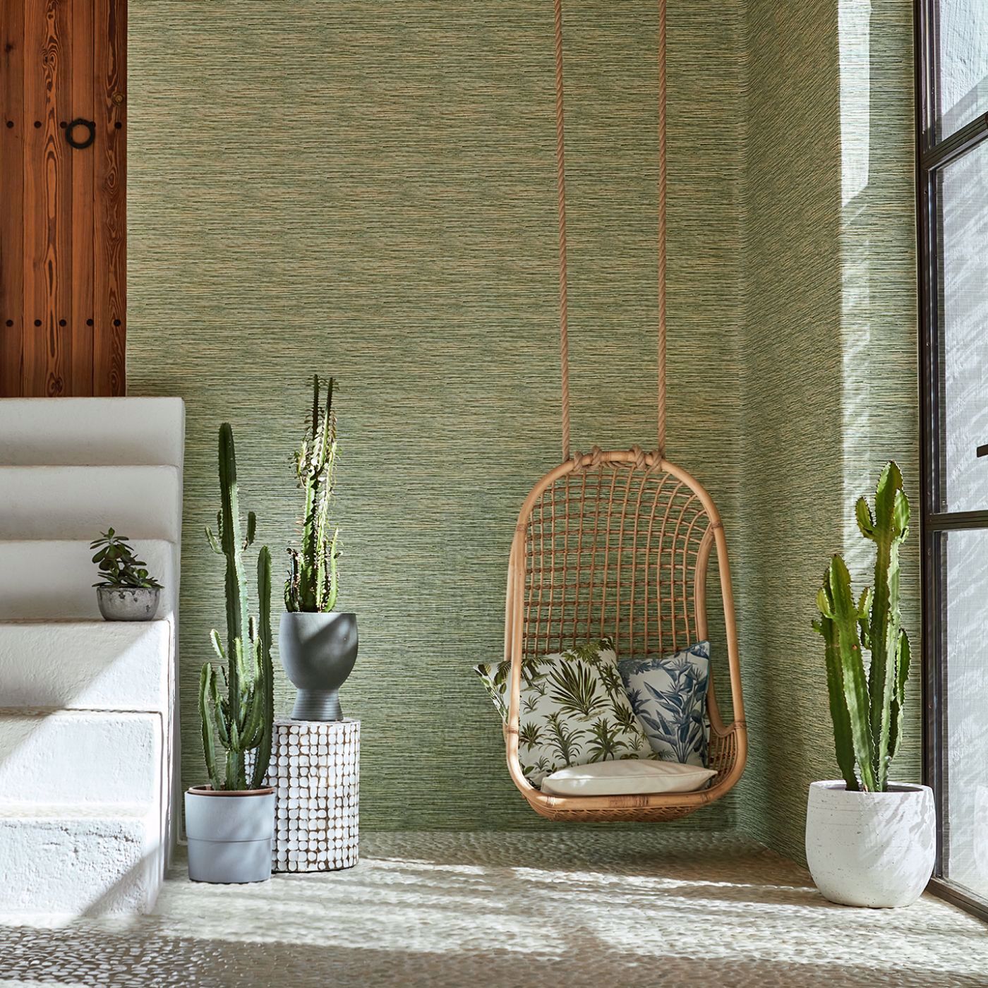 Clarke en Clarke behang Xan in de kleur Sahara W0192-06 als sfeerafbeelding