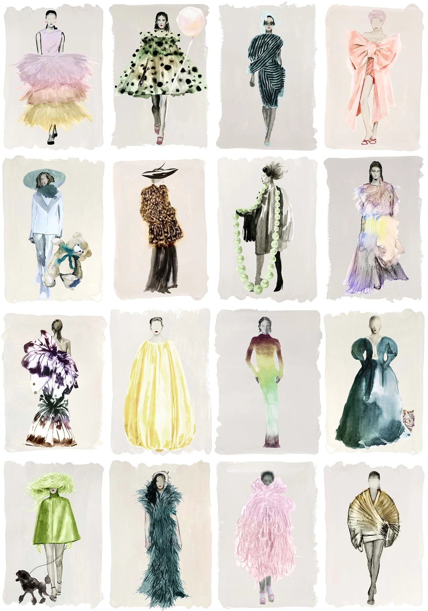 Cole and Son behang Couture Carousel - Pastel Pearl 75/1003M gehele afbeelding