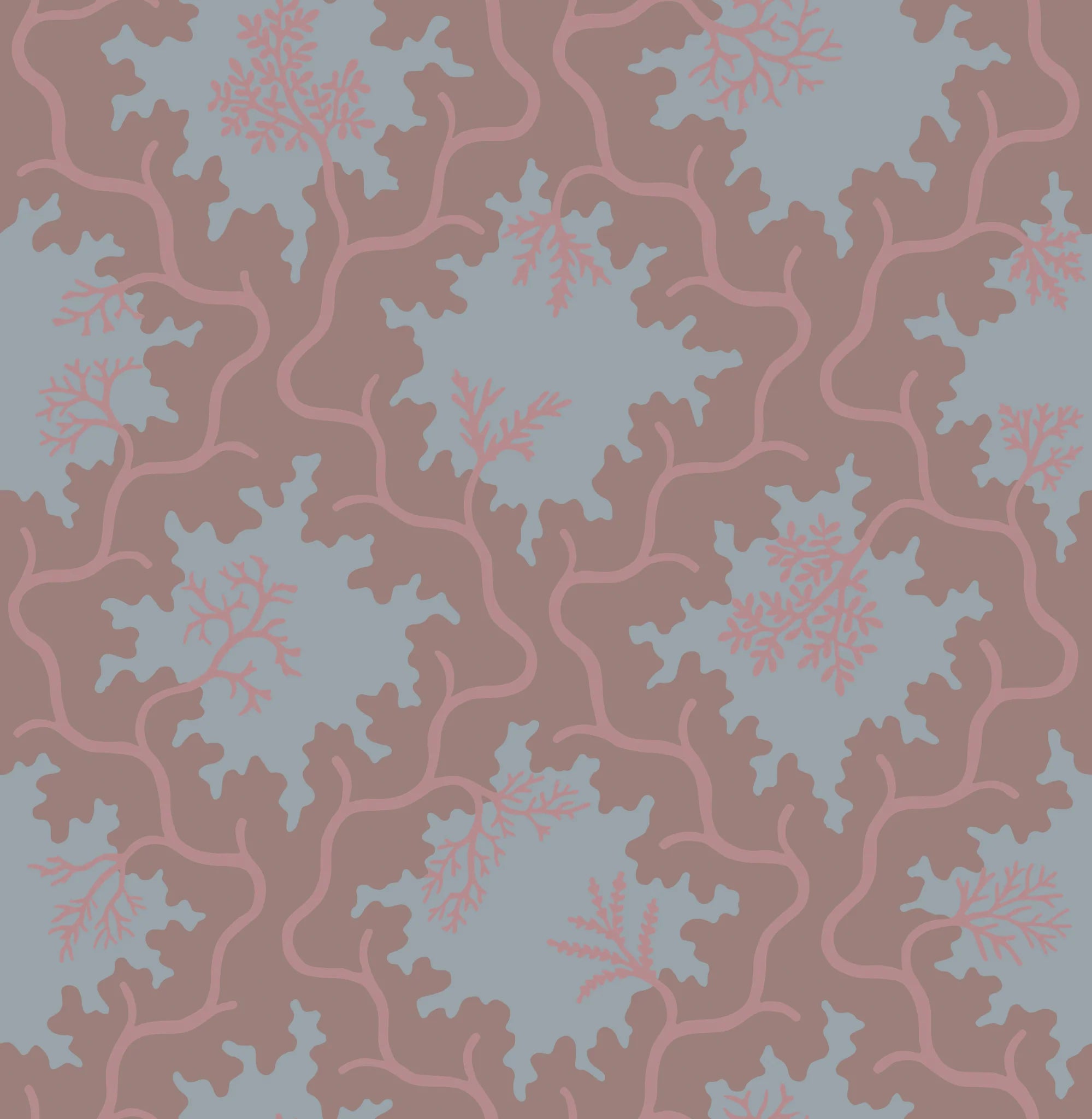 Cole and Son behang Moss Trellis Steel and Rose 128/4019