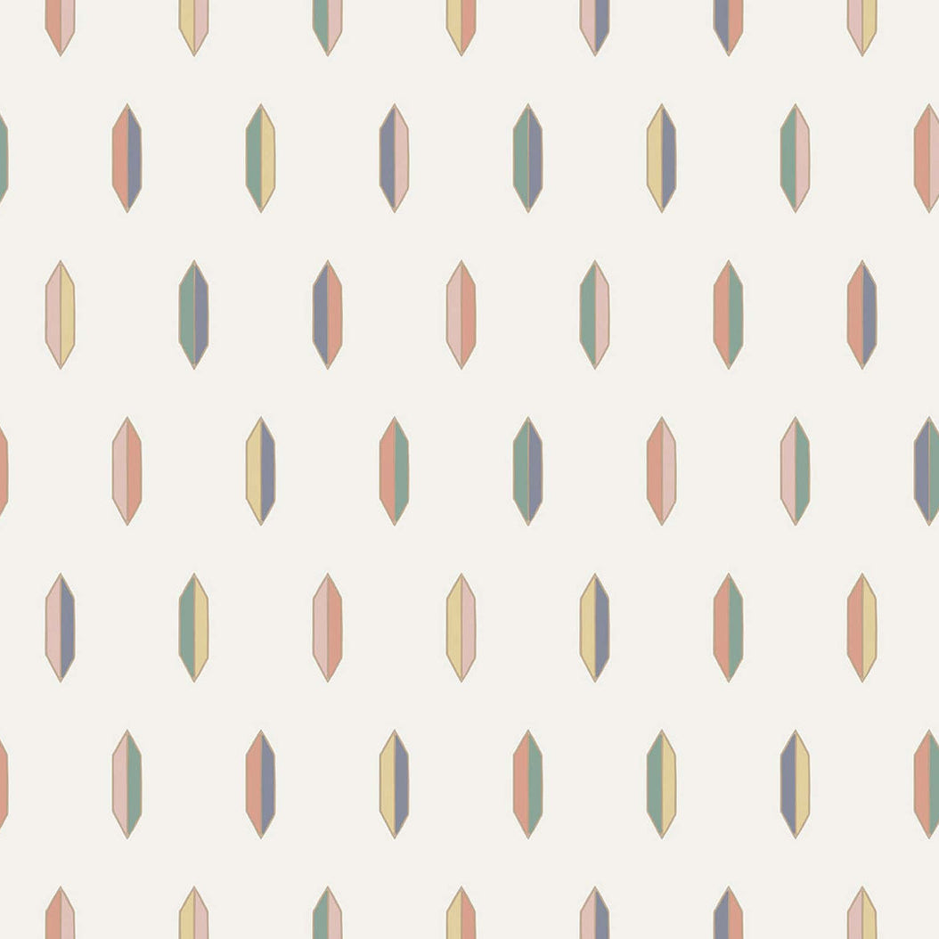 Cole and Son behang Inlay Soft Multi & Gold on Cream 131/2002