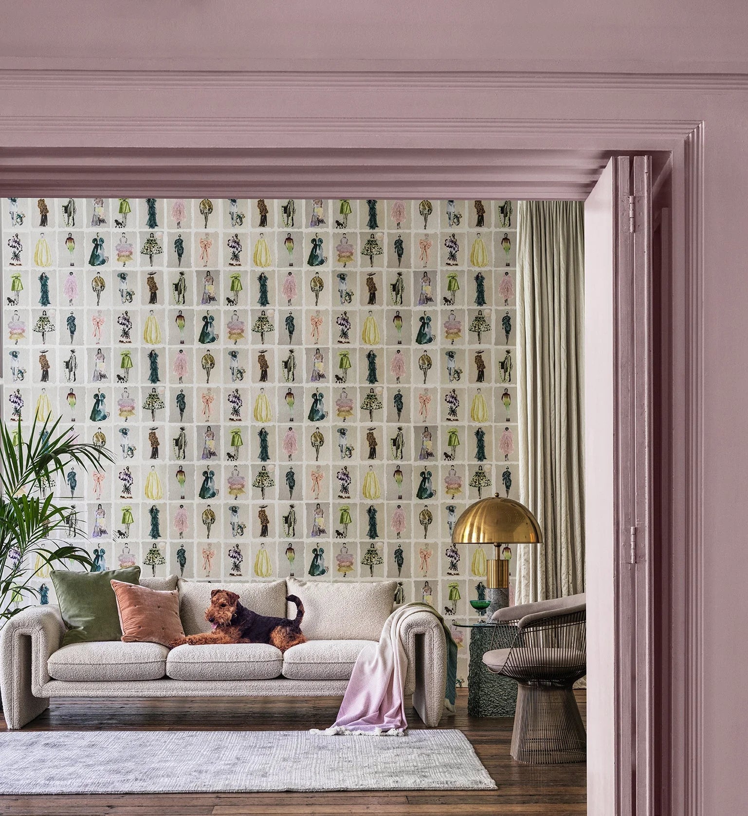 Cole and Son behang Couture Carousel sfeerbeeld woonkamer