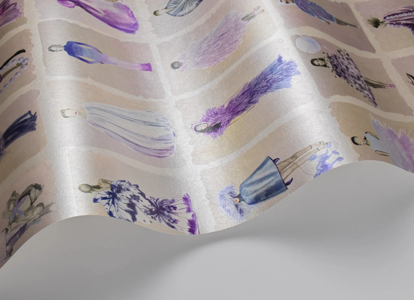 Cole and Son behang Couture Carousel - Lavender Pearl 175/1005M vliesbehang