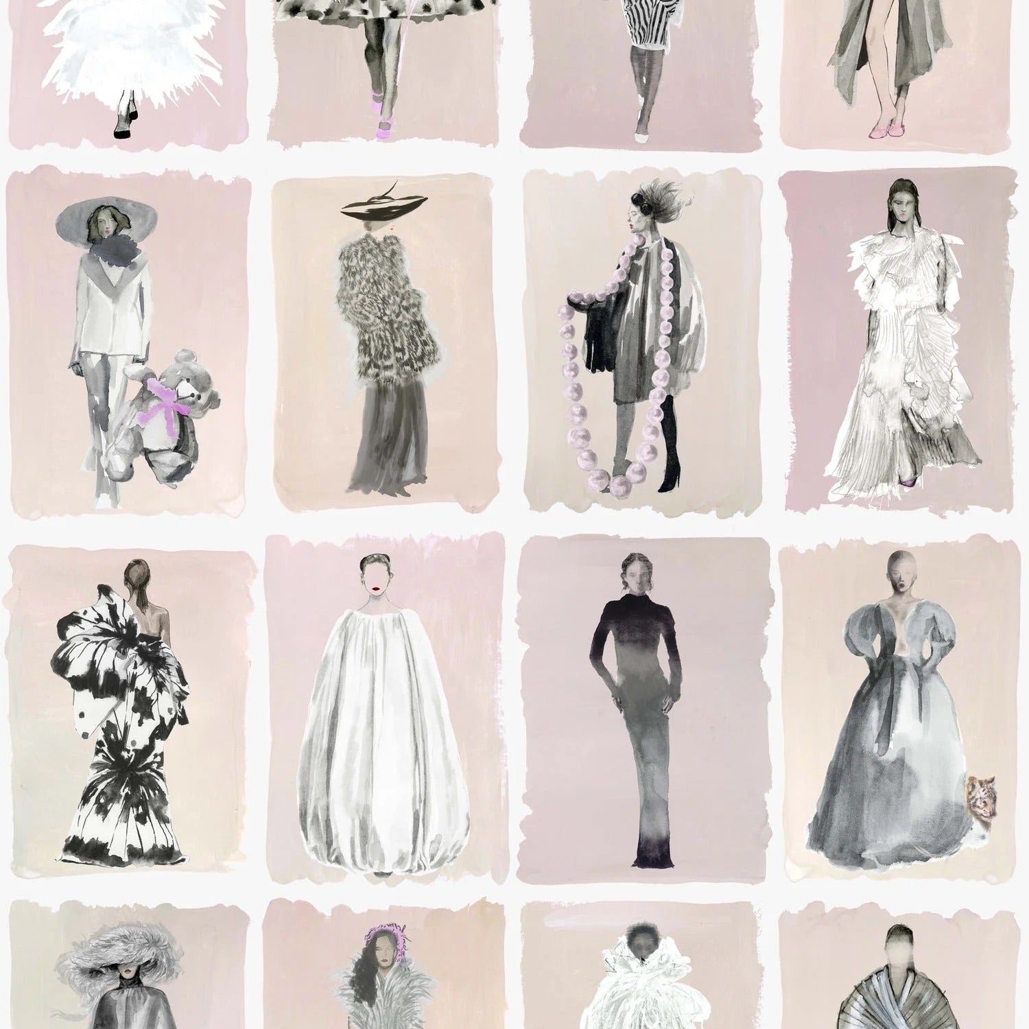 Cole and Son behang Couture Carousel - Blush Pearl 175/1006M