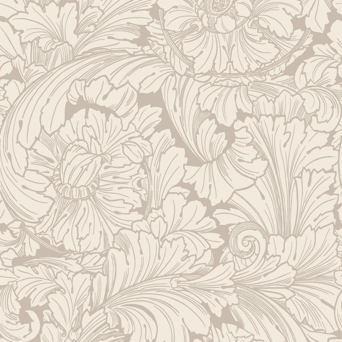 Cole & Son behang Acanthus Cream and Pebble 127/6029