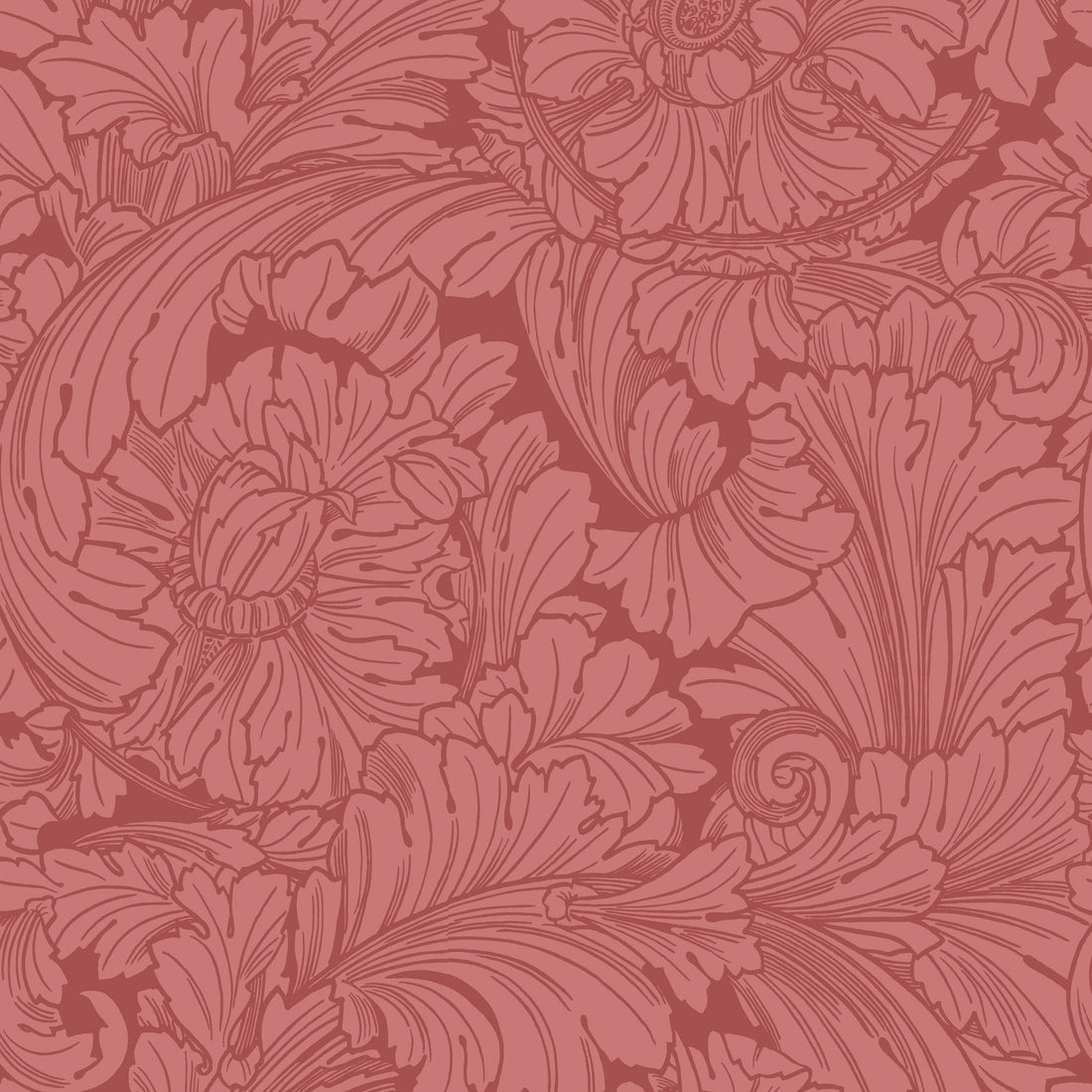 Cole and Son behang Acanthus Stately Home Red 127/6033 uit de Classics Collection Vol.1