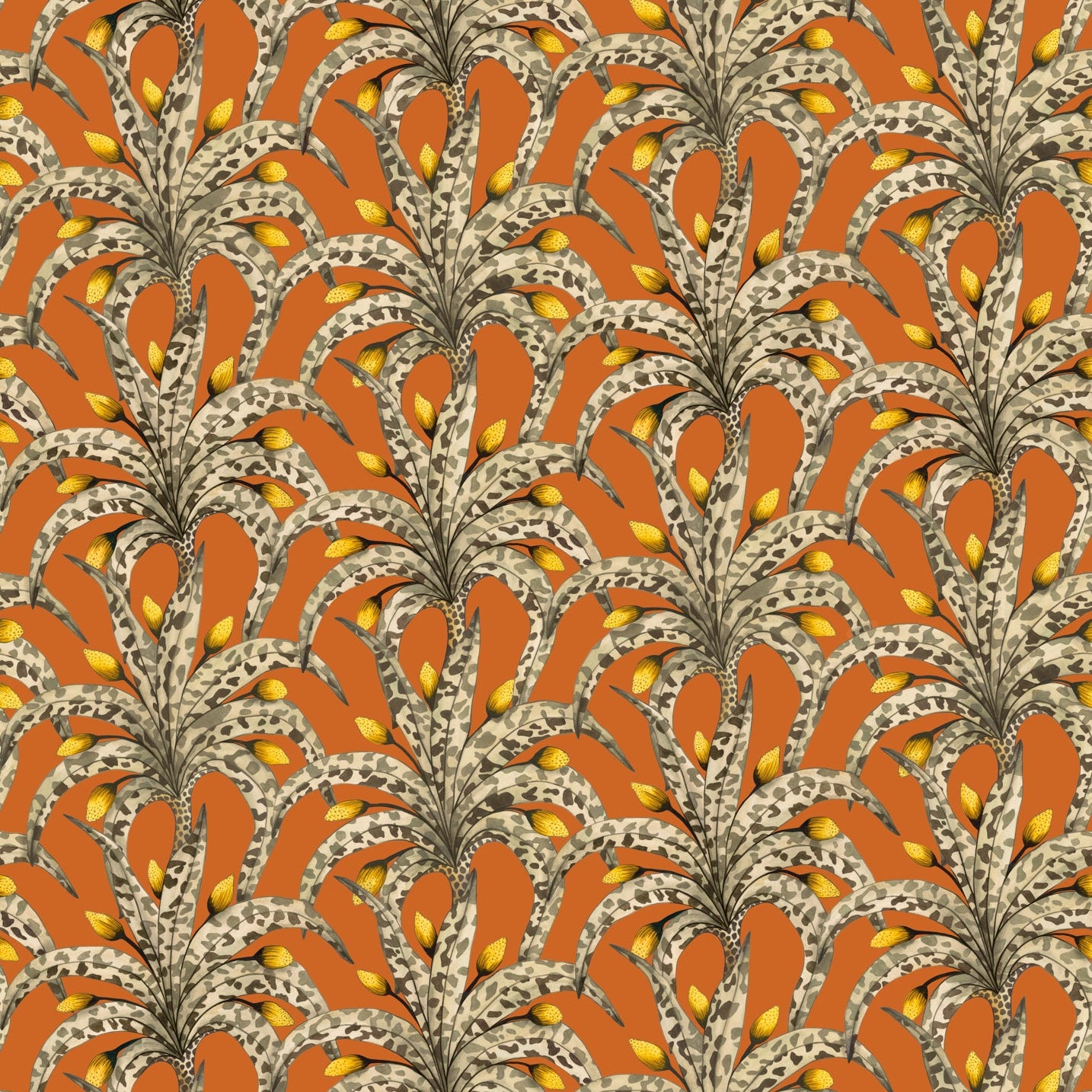 Cole and Son behang Afrika Damask Tangerine & Marigold 129/5018
