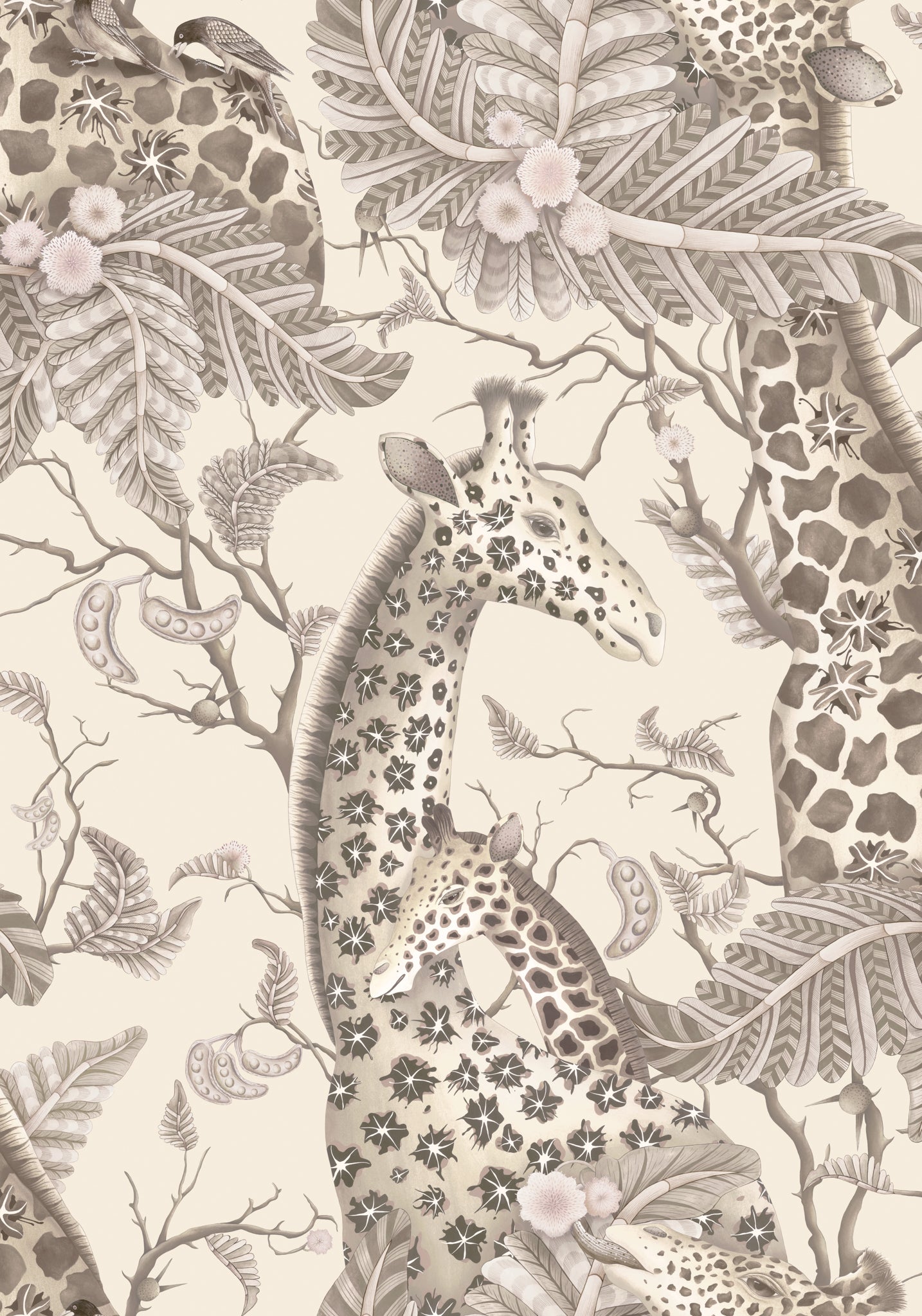 Cole and Son behang Royal Giraffe Pebble 129/3011 hele print