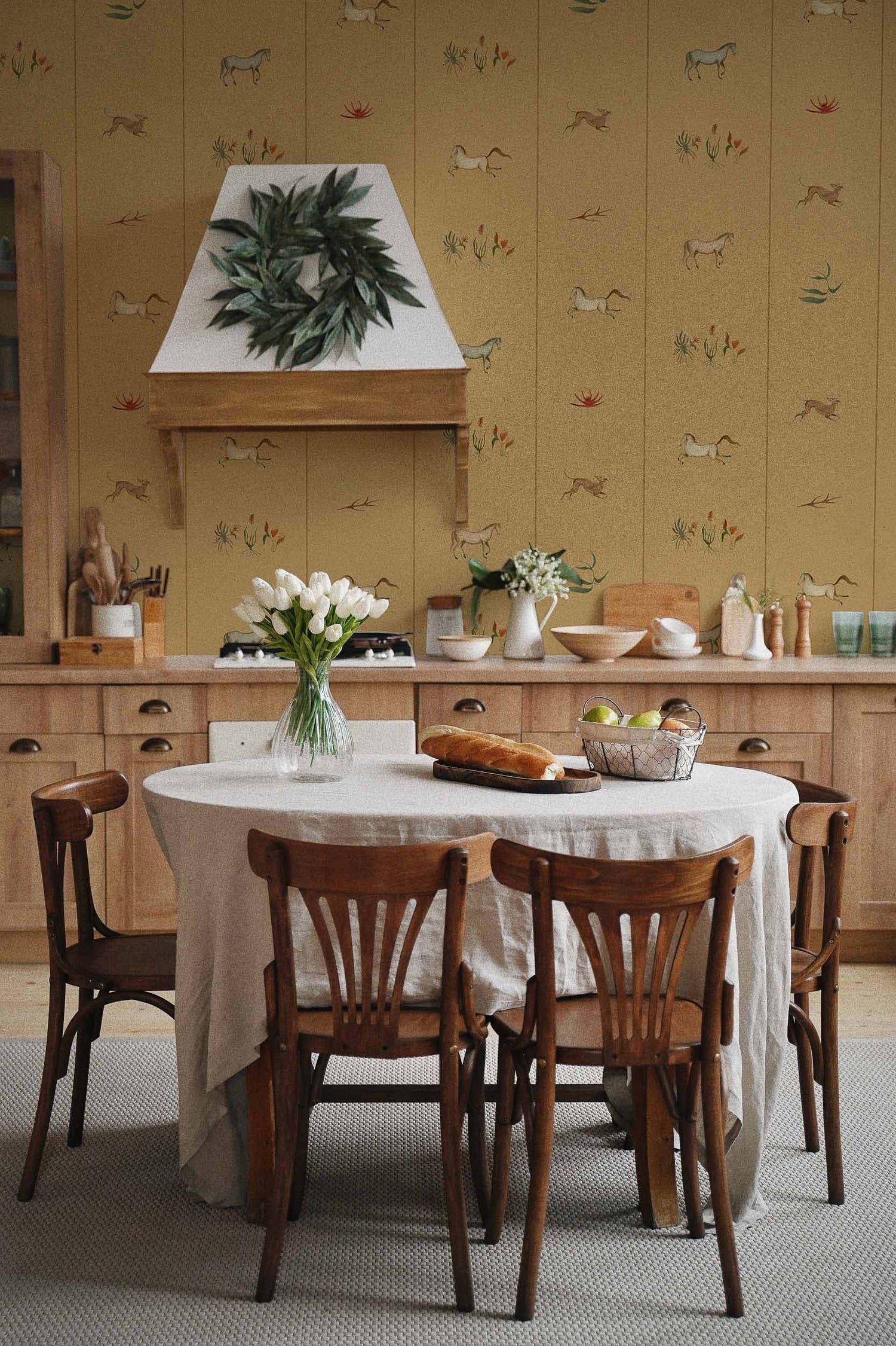 Coordonné behang Bike ride Curry A00908