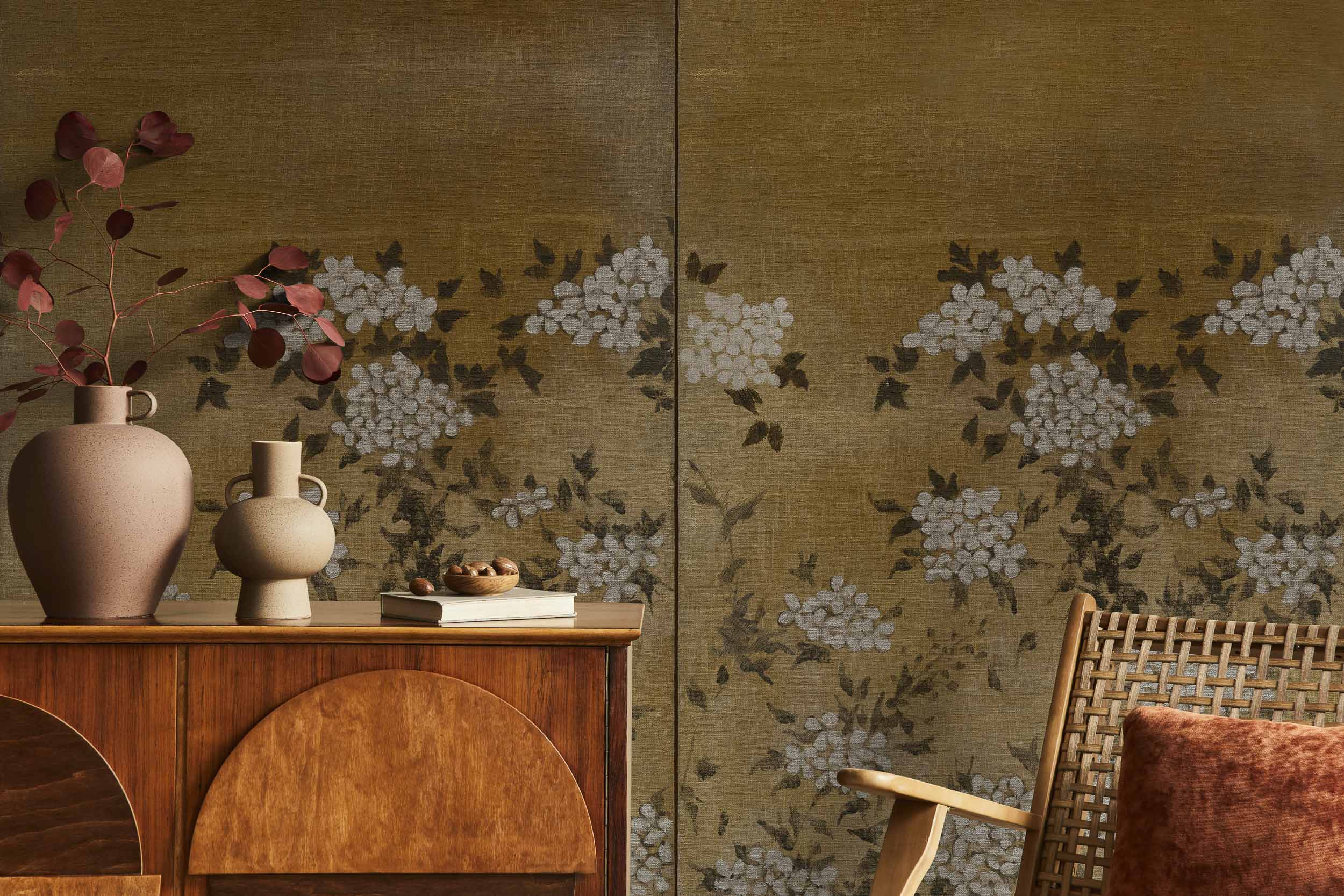 Coordonné behang Jute Flora 7800993 sfeerbeeld
