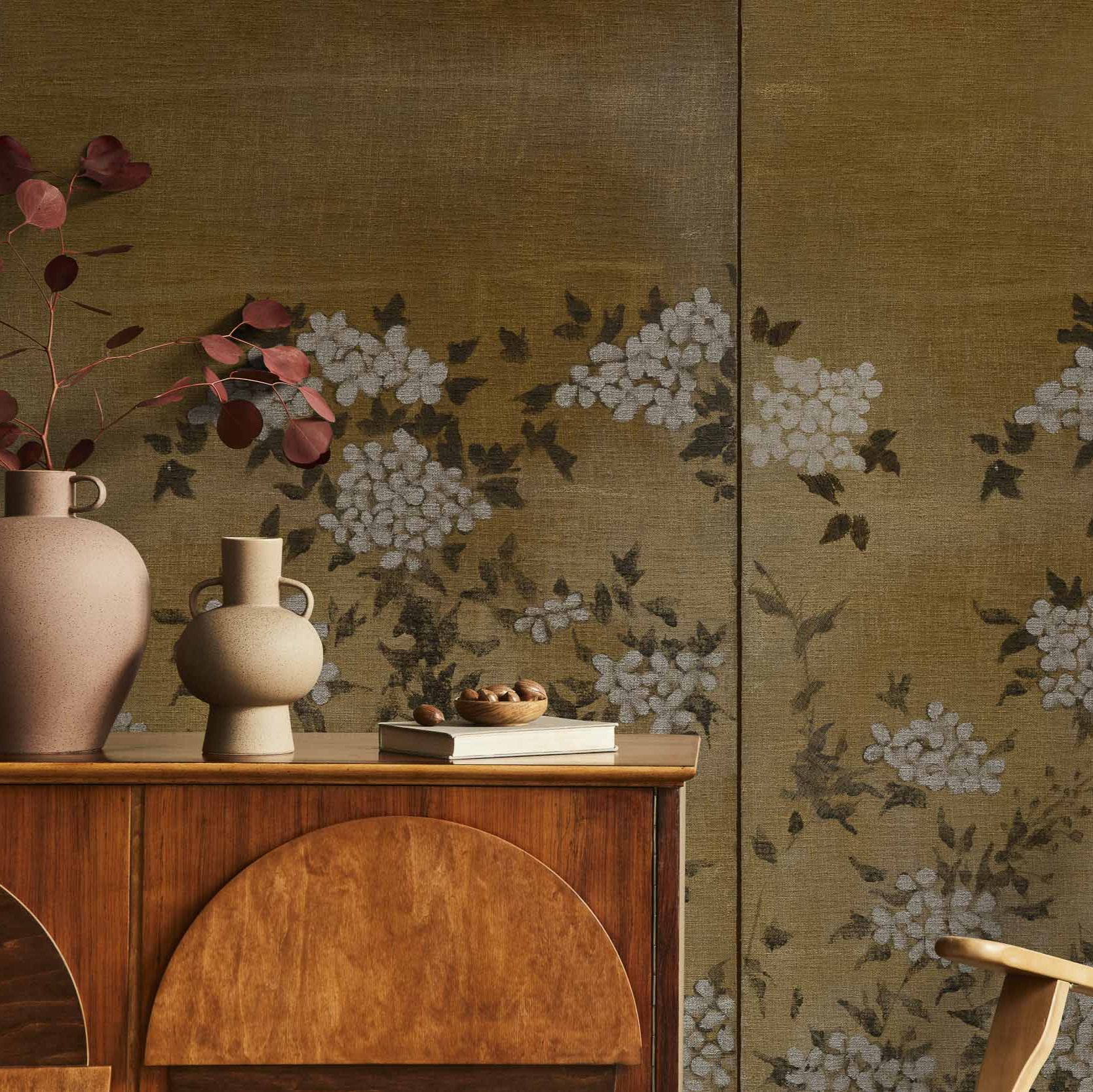 Coordonné behang Jute Flora 7800993 sfeerafbeelding