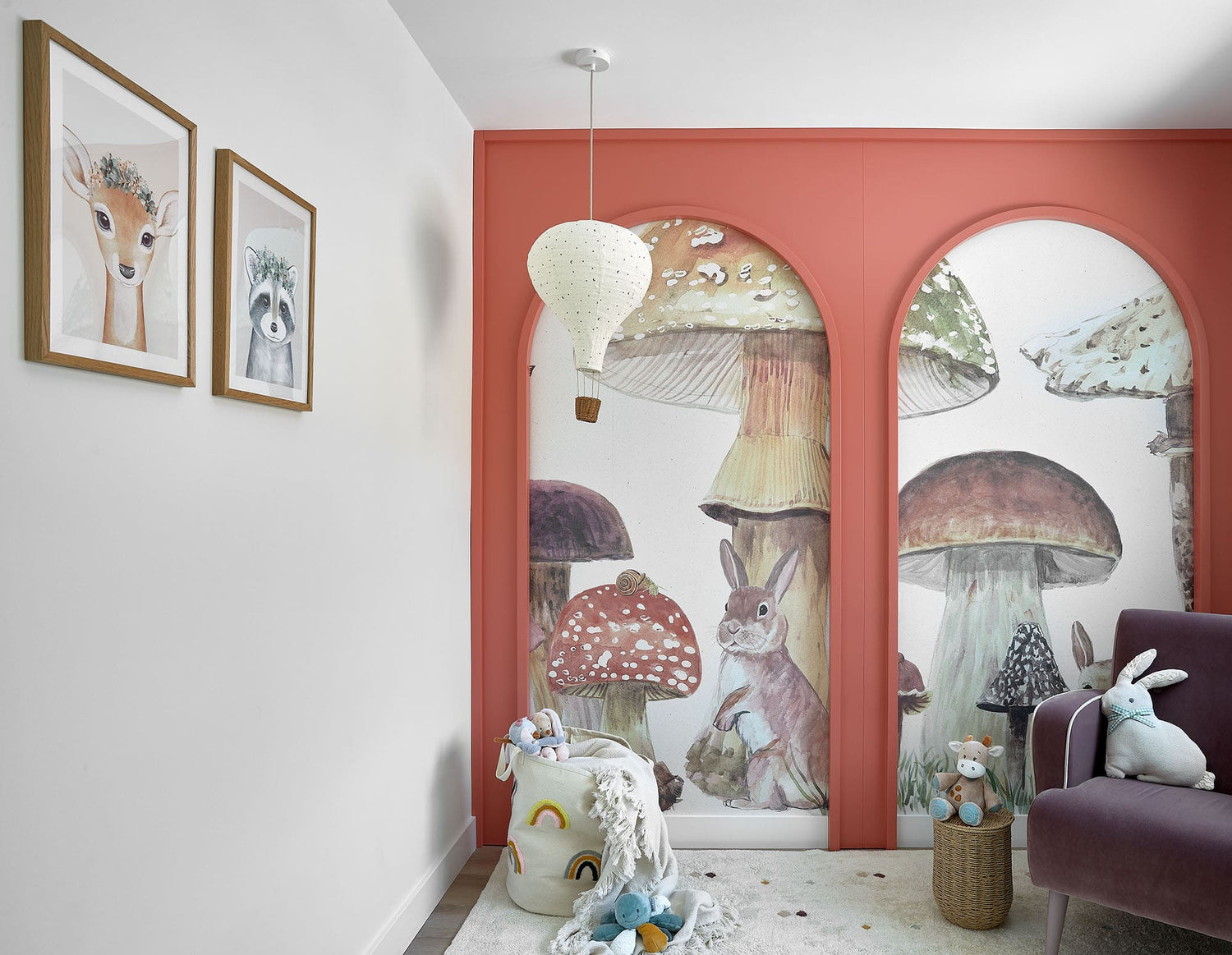 Coordonné behang Sweet forest Peach 9700011