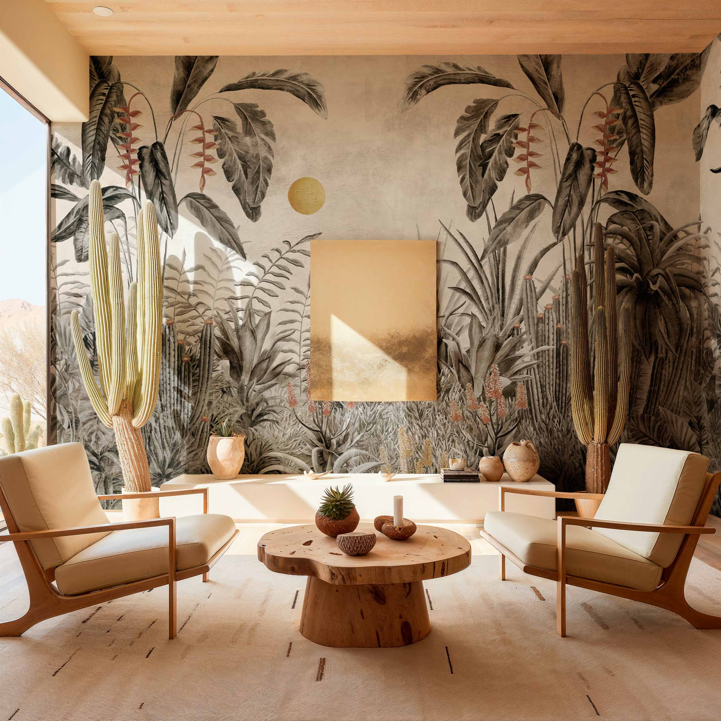 Coordonné Behang Aduanero Carbón C00052