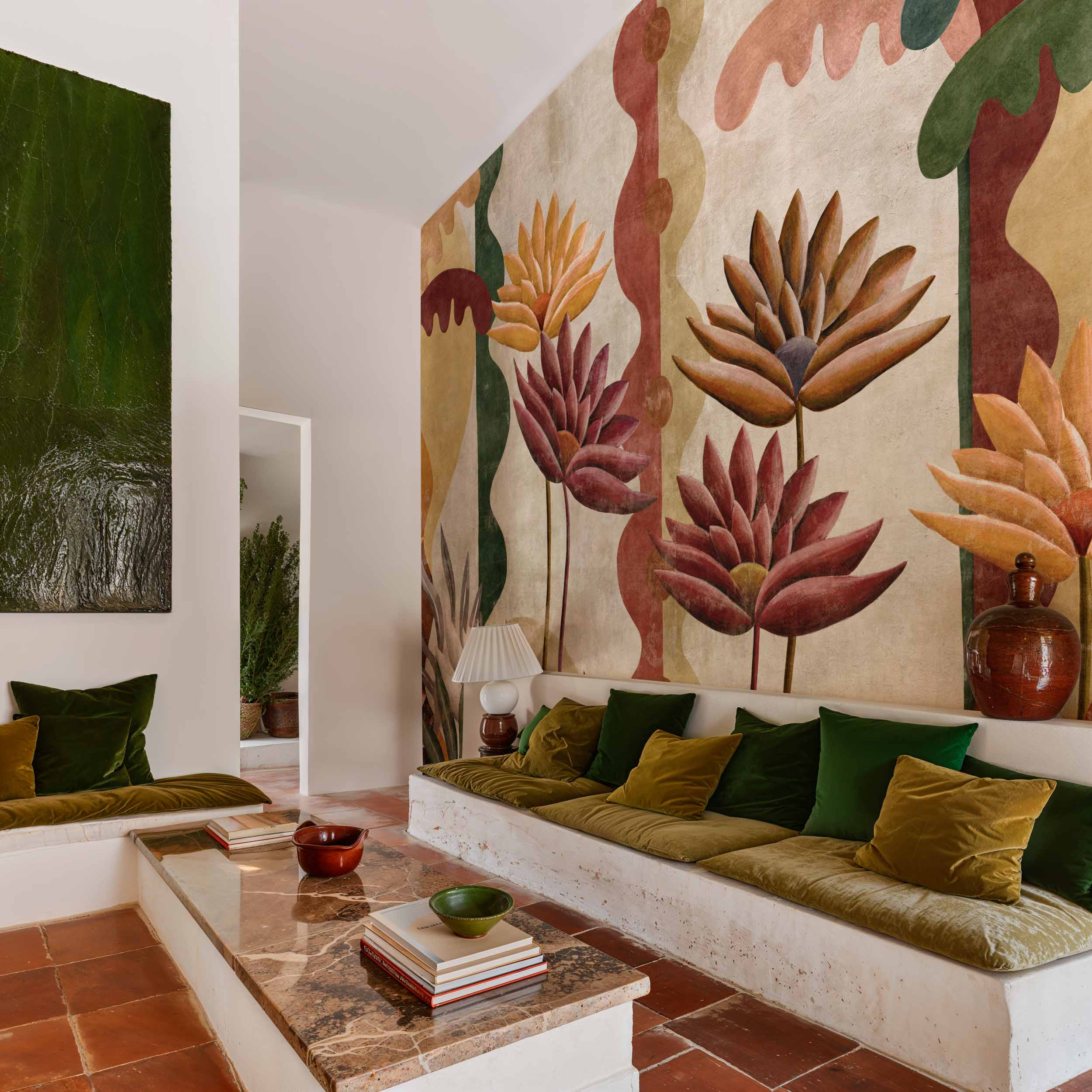 Coordonné Behang Ágaves Cereza C00046