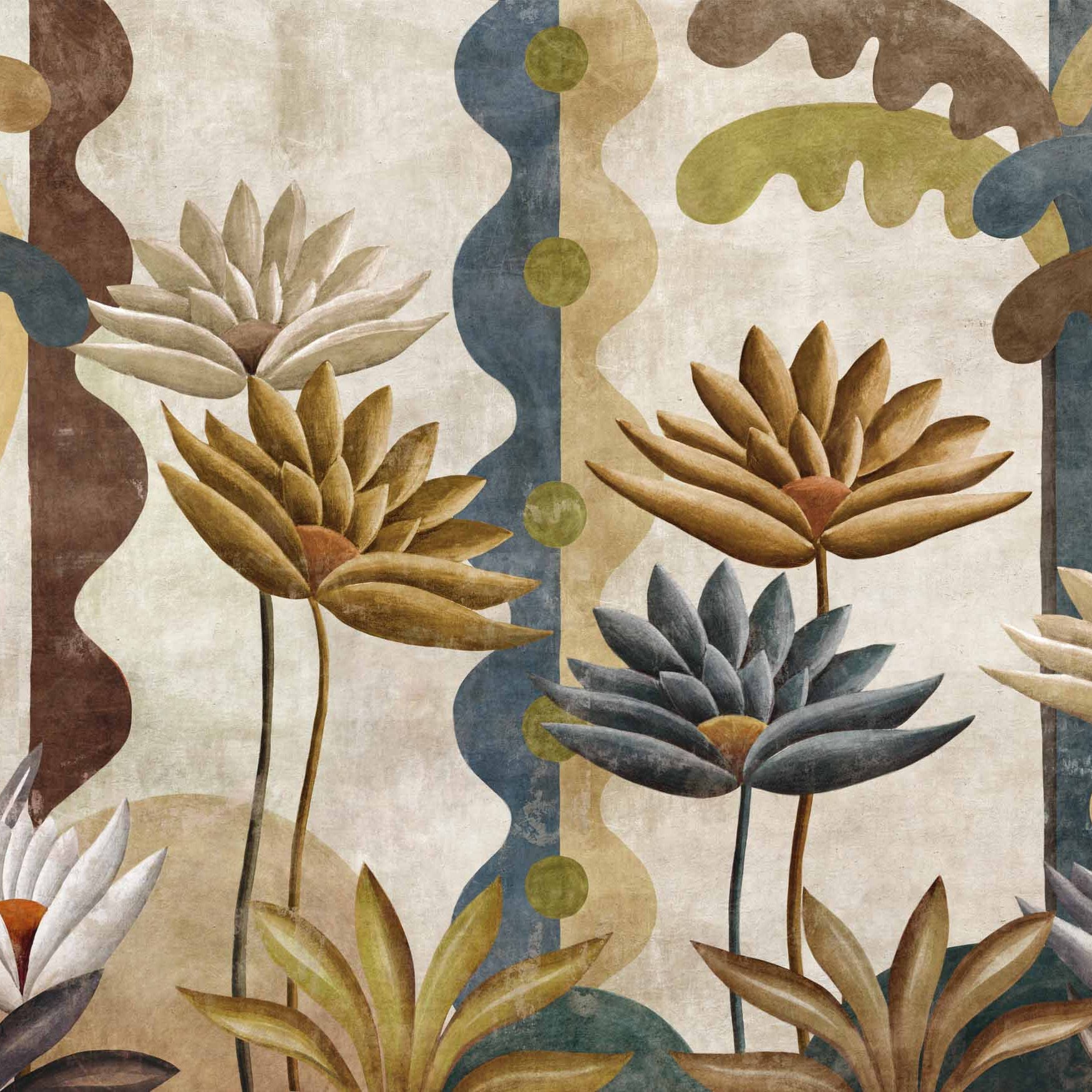 Coordonné Behang Ágaves Índigo C00047