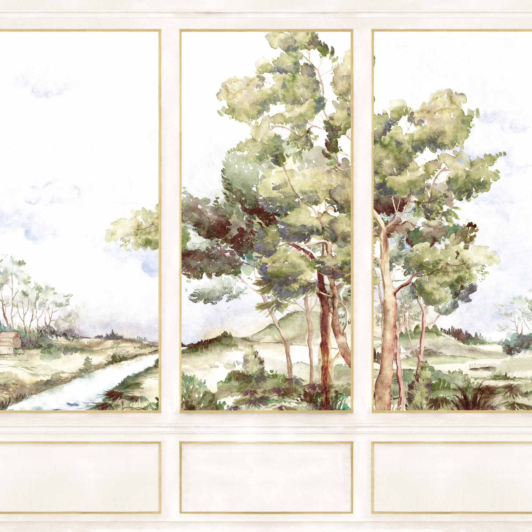 Coordonné Behang Damaskus View Stone D00160