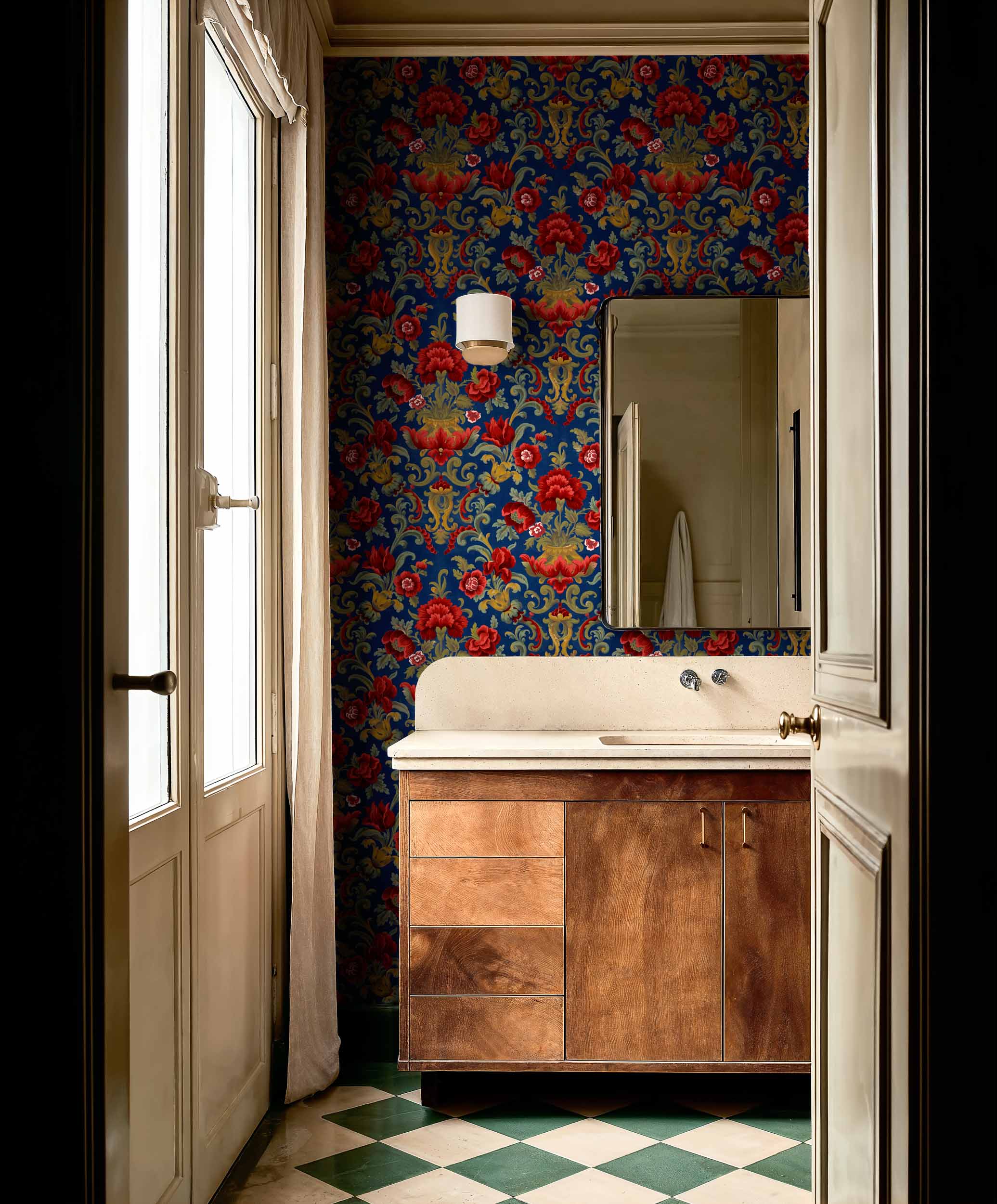 Coordonné behang Aranjuez Damask Vermilion D00133