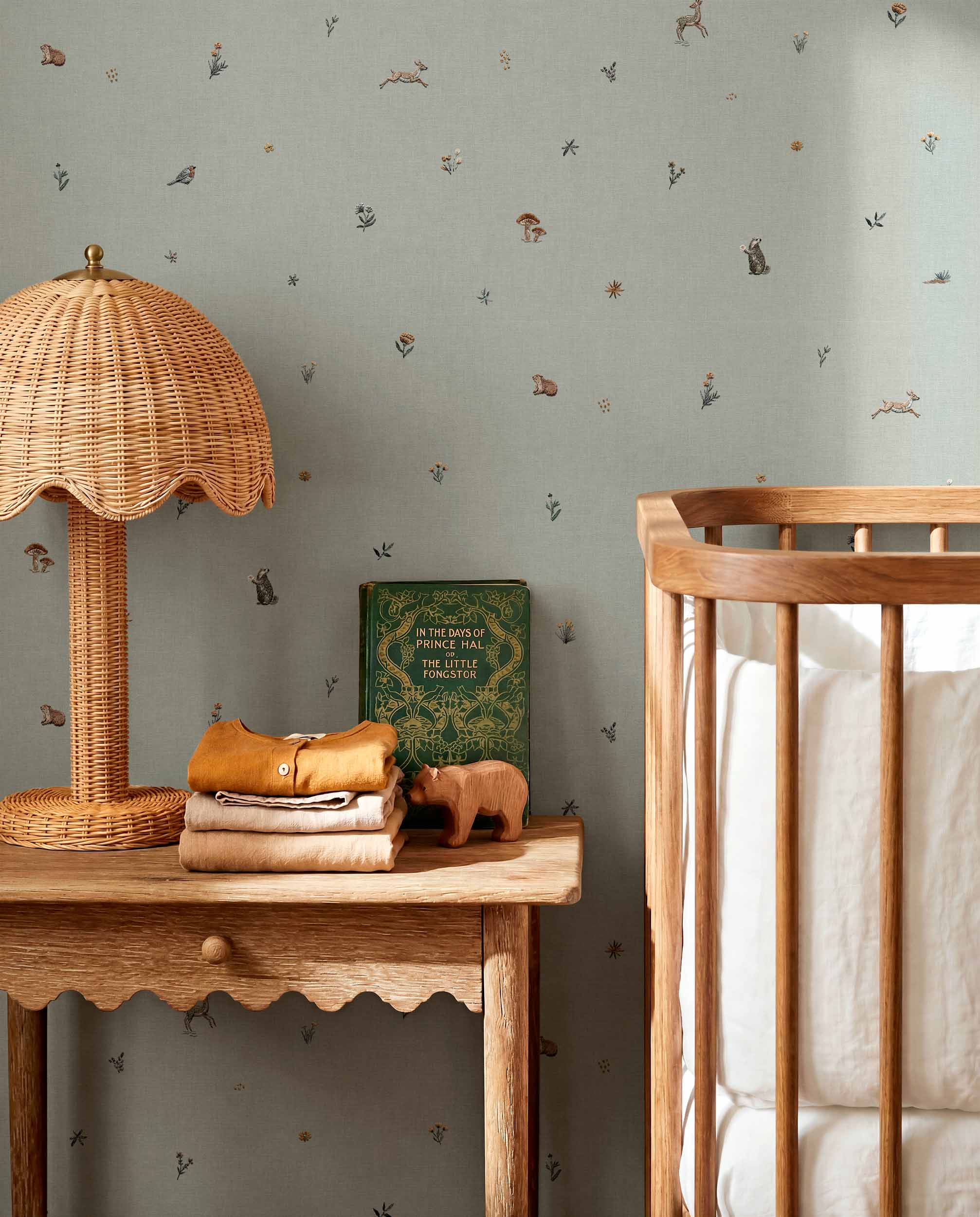 Coordonné behang Bambis Indigo D00329