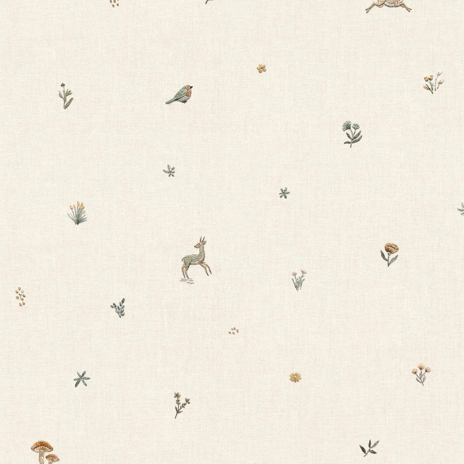 Coordonné behang Bambis Natural D00327