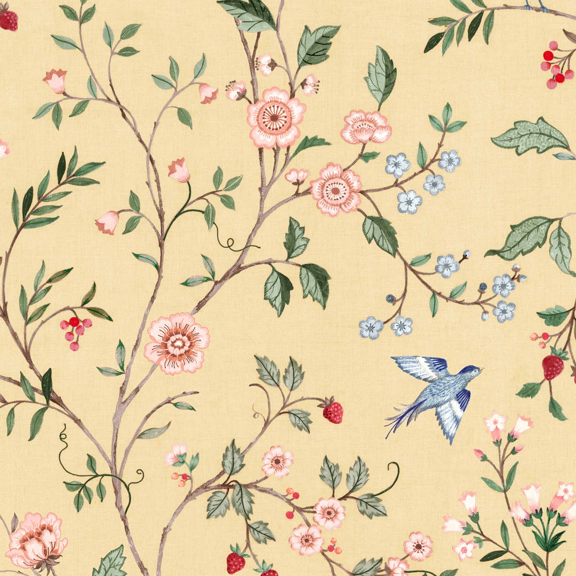 Coordonné behang Bucolic Buttercream D00301