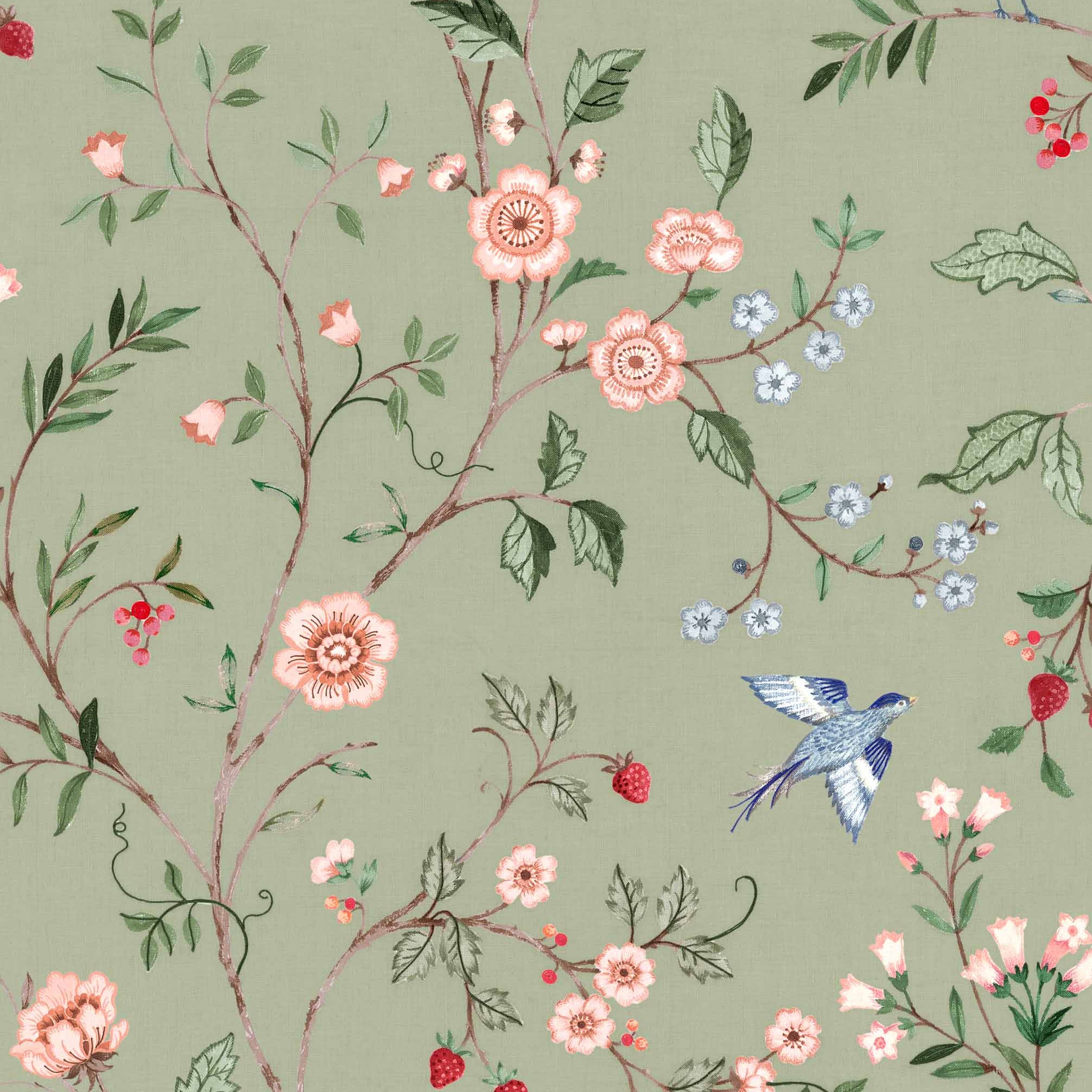 Coordonné behang Bucolic Mint D00300