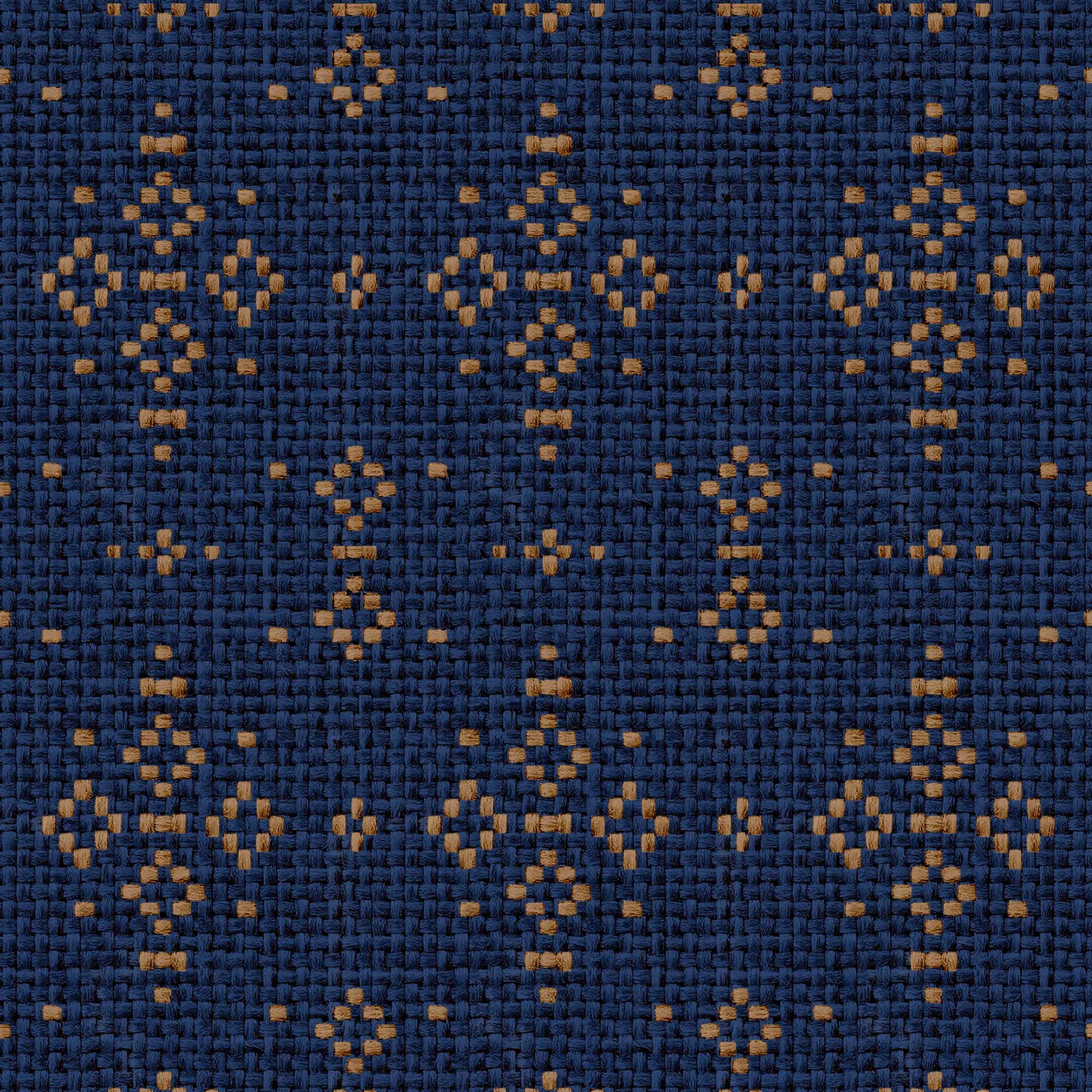 Coordonné behang Mazahua Índigo C00012