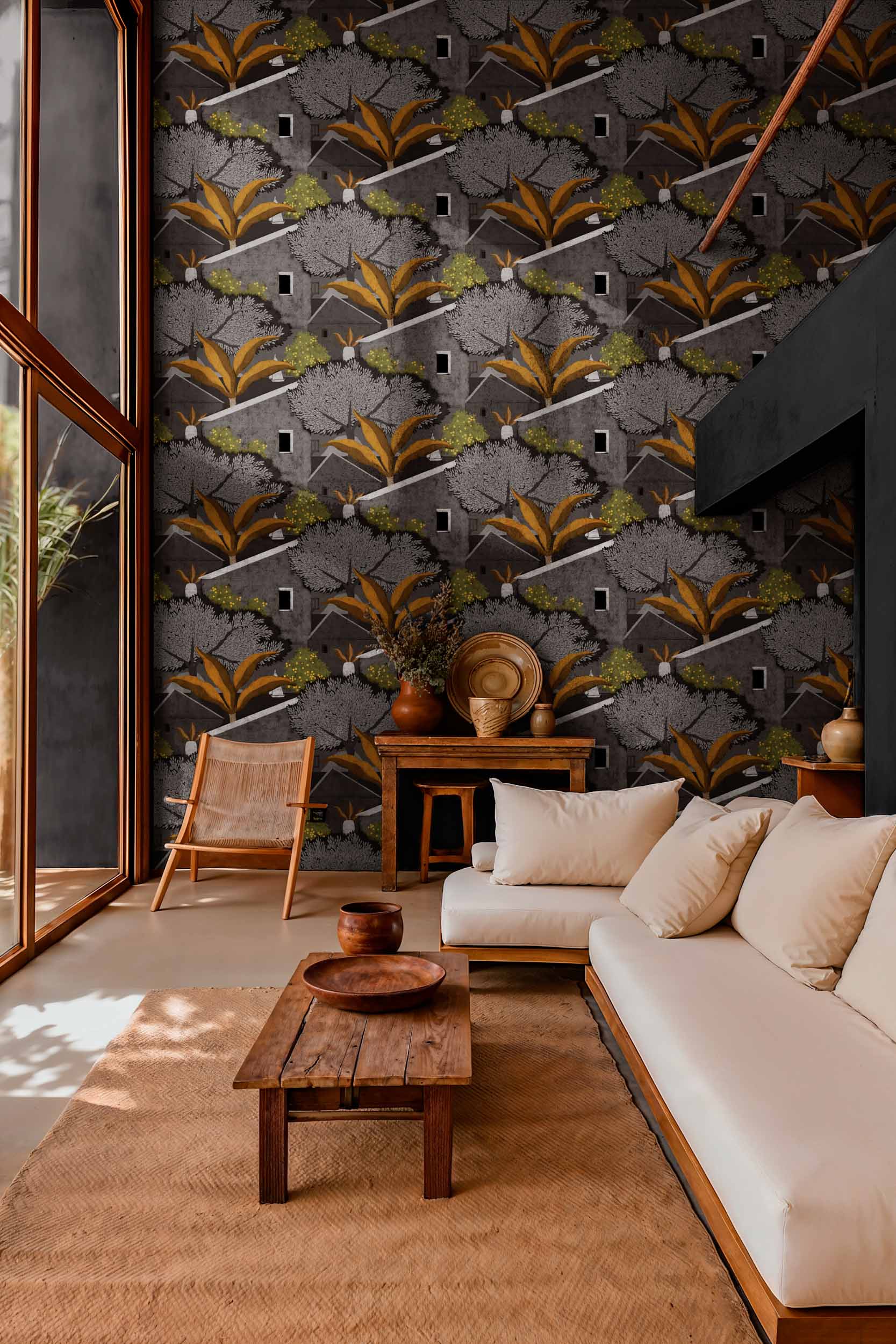 Coordonné behang Nopoló Carbón C00009