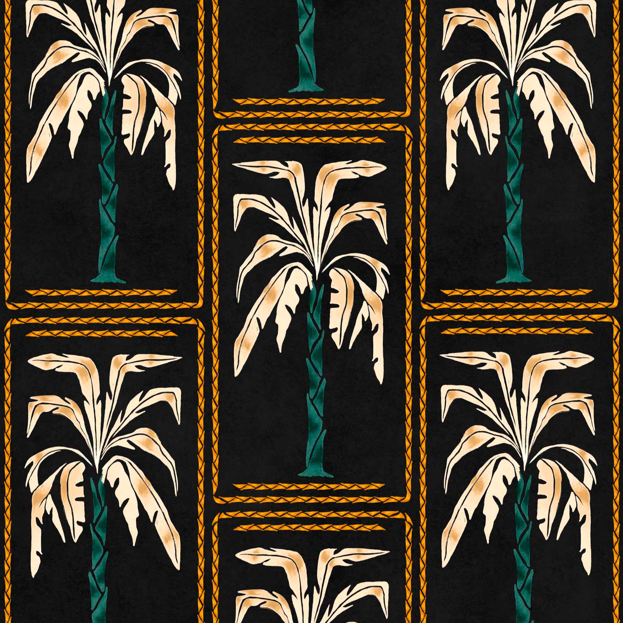 Coordonné behang Veraneo Noir C00116