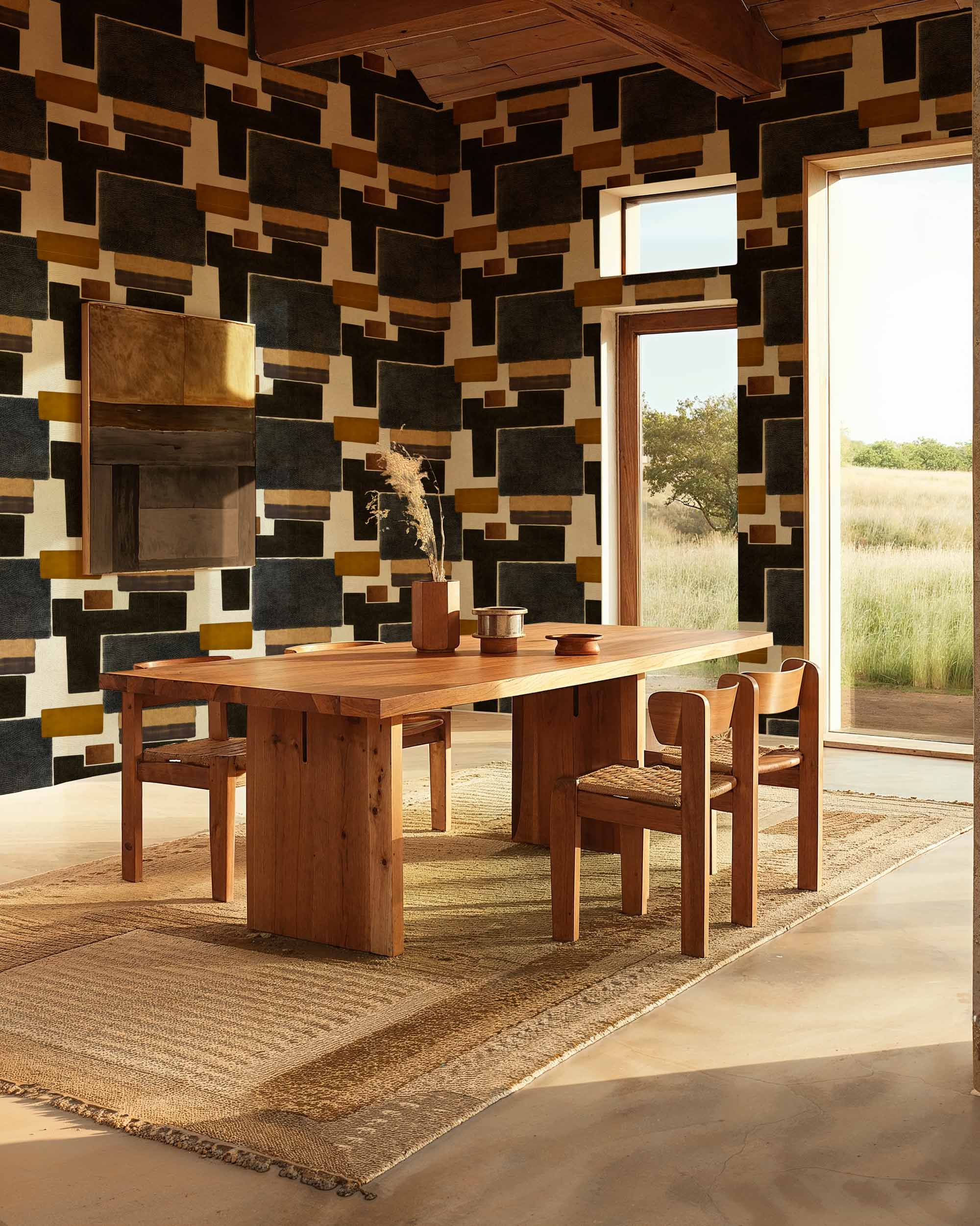 Coordonné behang Zacatecas Carbón C00004