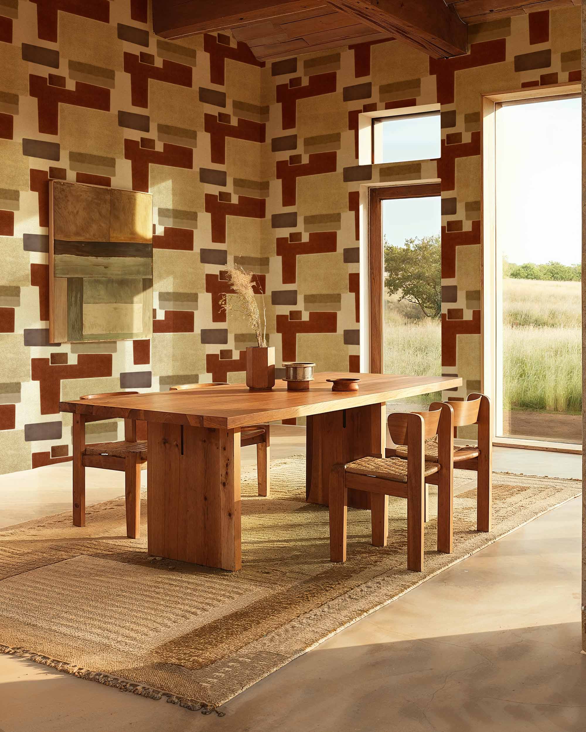 Coordonné behang Zacatecas Terracota C00001