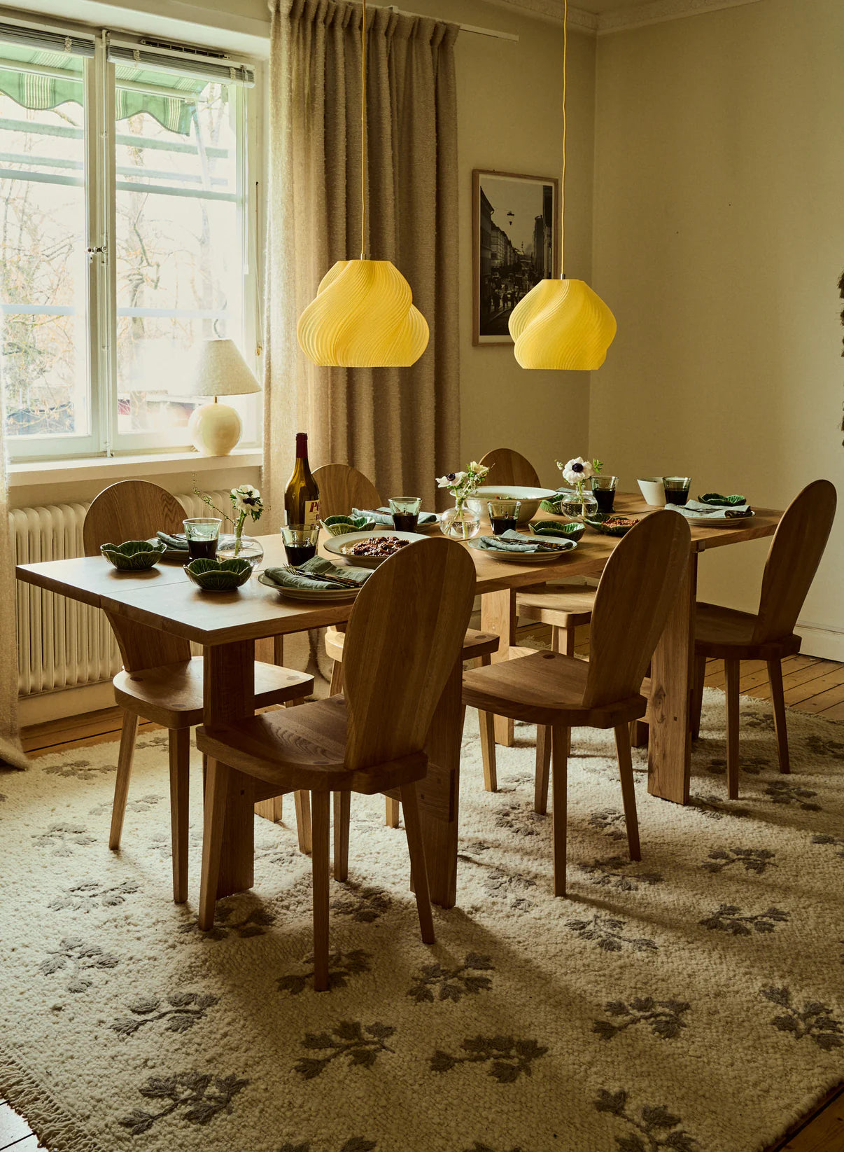 Créme Atelier Pendant sfeerbeeld eettafel