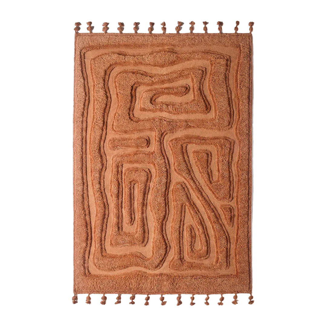 Dusty Deco Beaten Track rug adobe