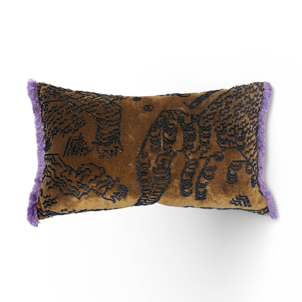 Dedar kussen Tiger Mountain Fauve met franje